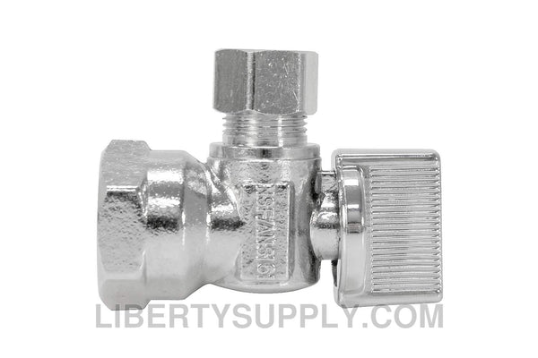 NIBCO 1/2" x 1/2" O.D. Threaded Lead-Free Bronze Pro Stop® Supply Stop Valve ND617L95