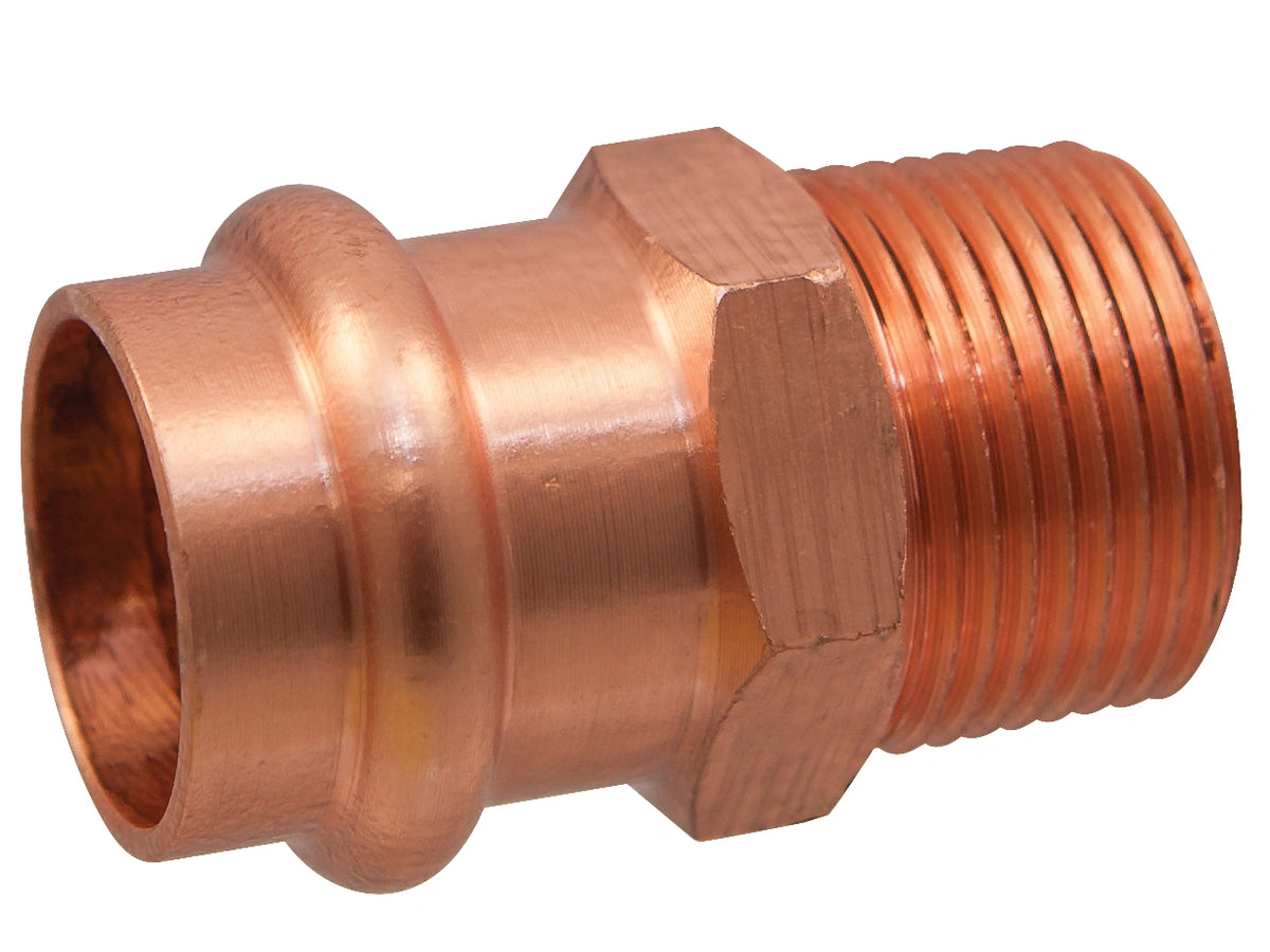 NIBCO 9030805FPC, 1/2 in. x 3/8 in. Adapter P x M, Wrot Copper PC604