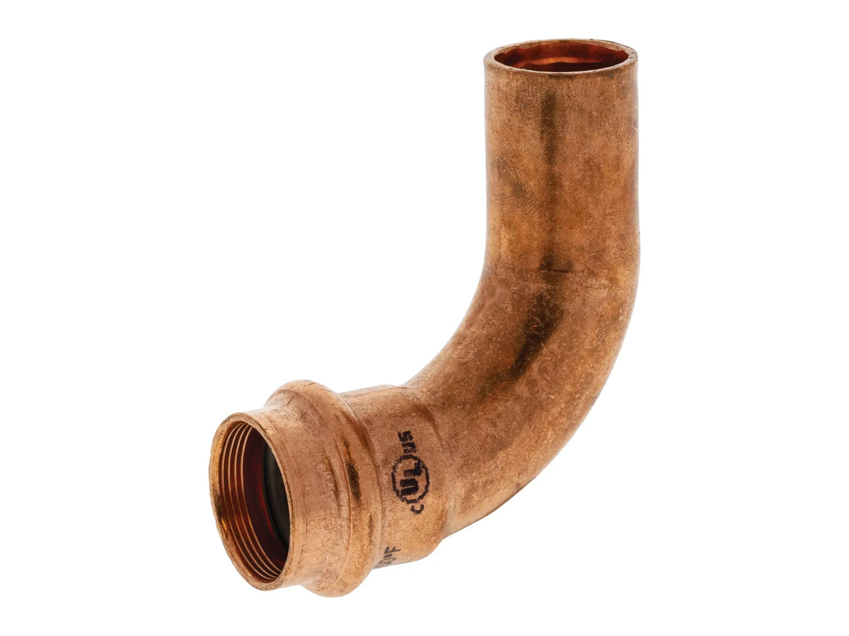 NIBCO 908000RPC, 1/4 in. O.D. x 1/4 in. Ftg x Press PressACR Copper 90º Fitting Elbow PC9607-2-LT
