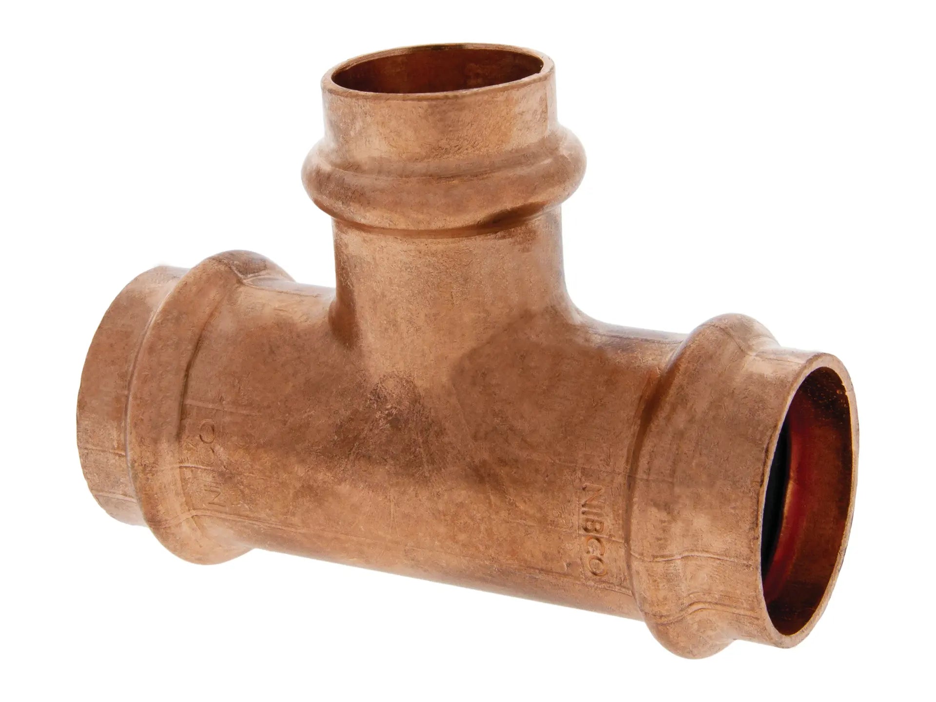 NIBCO 9099455FPC, 1 in. x 1 in. x 3/4 in. Tee P x P x P, Wrot Copper PC611