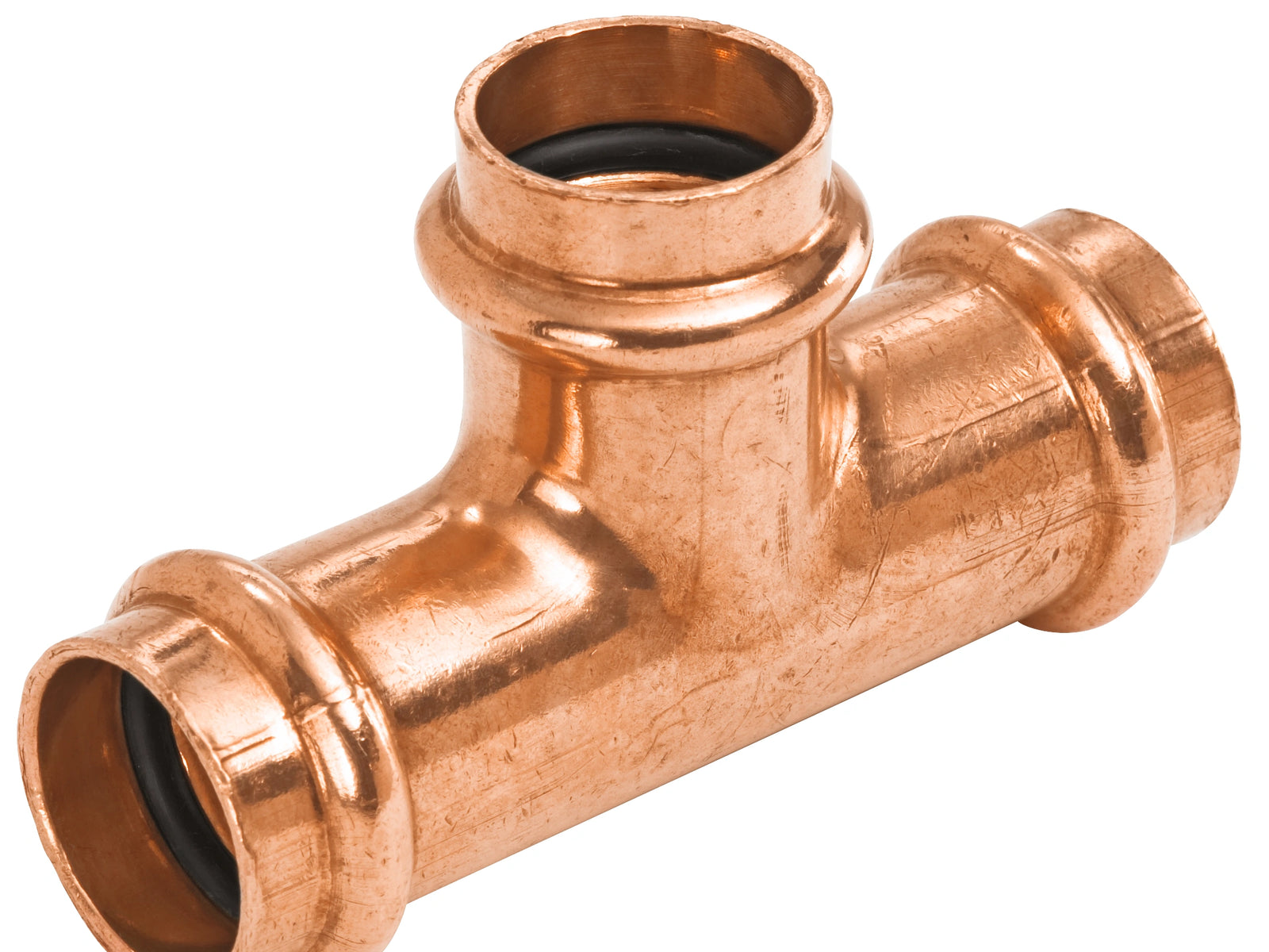 NIBCO 9101455FPC, 1-1/2 in. x 1-1/2 in. x 1/2 in. Tee P x P x P, Wrot Copper PC611