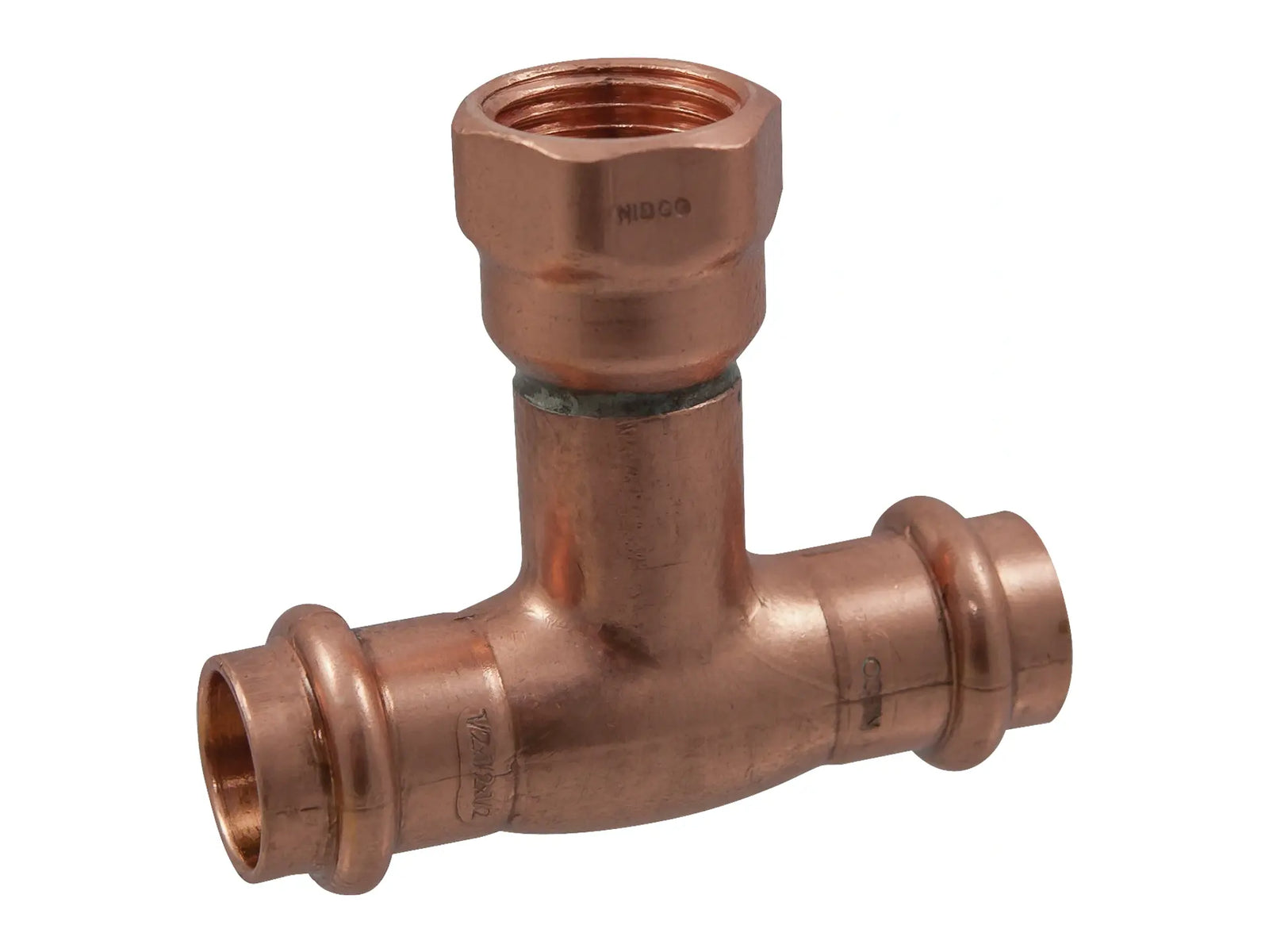 NIBCO 9116545PC, 2 in. x 2 in. x 1/2 in. Tee P x P x F, Wrot Copper PC612
