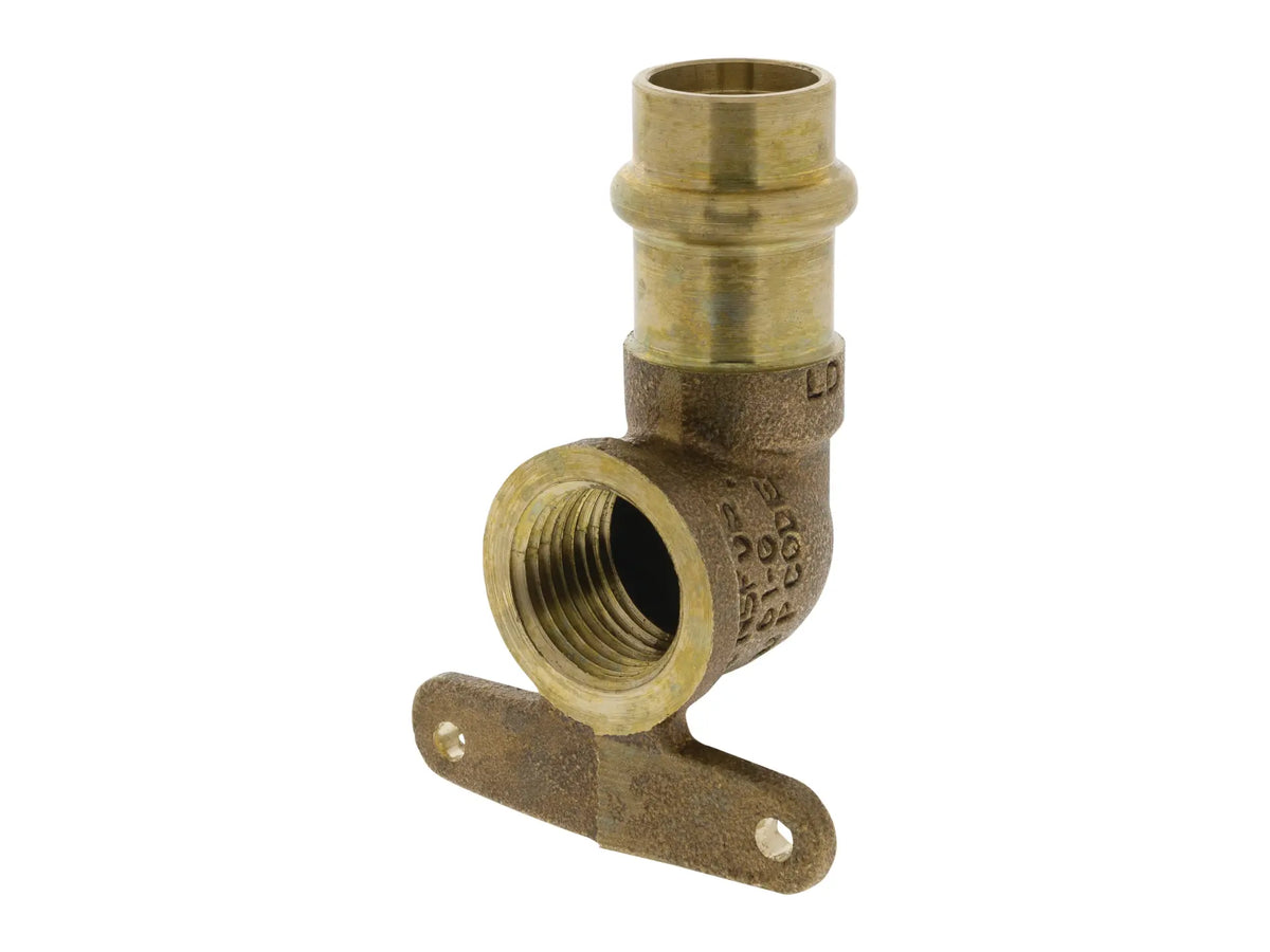 NIBCO B067850PC, 1/2 in. x 1/2 in. 90° Hi-Ear Elbow PxF - Lead-Free Cast Bronze PC707-3-5-A-LF
