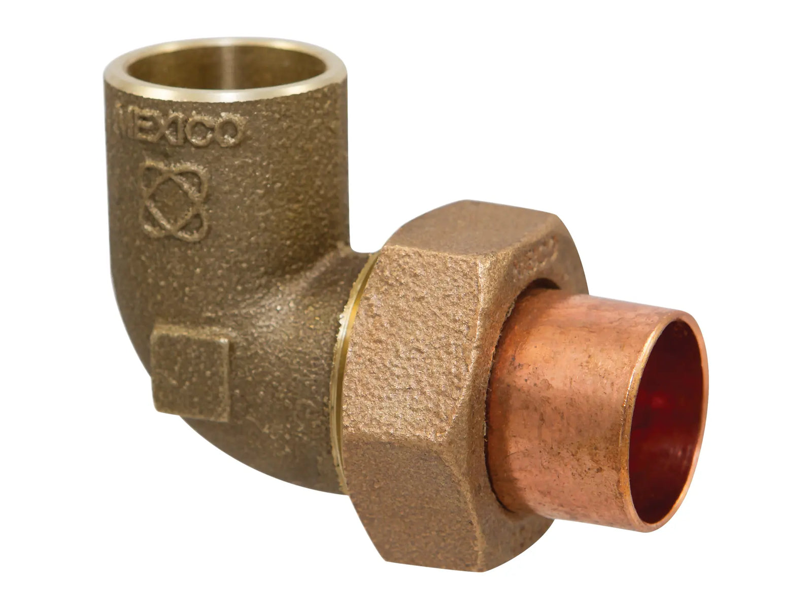 NIBCO B07455L, 1/2 in. x 1/2 in. 90° Union Elbow C x C, Performance Bronze 707-6-LF