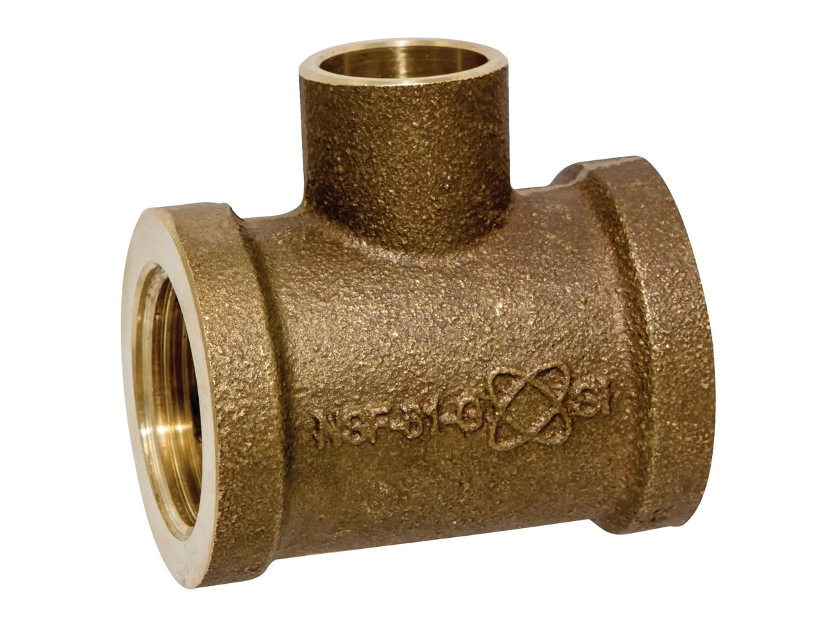 NIBCO B09090L, 3/4 in. x 3/4 in. x 3/4 in. Tee F x F x C, Performance Bronze 710-3-LF