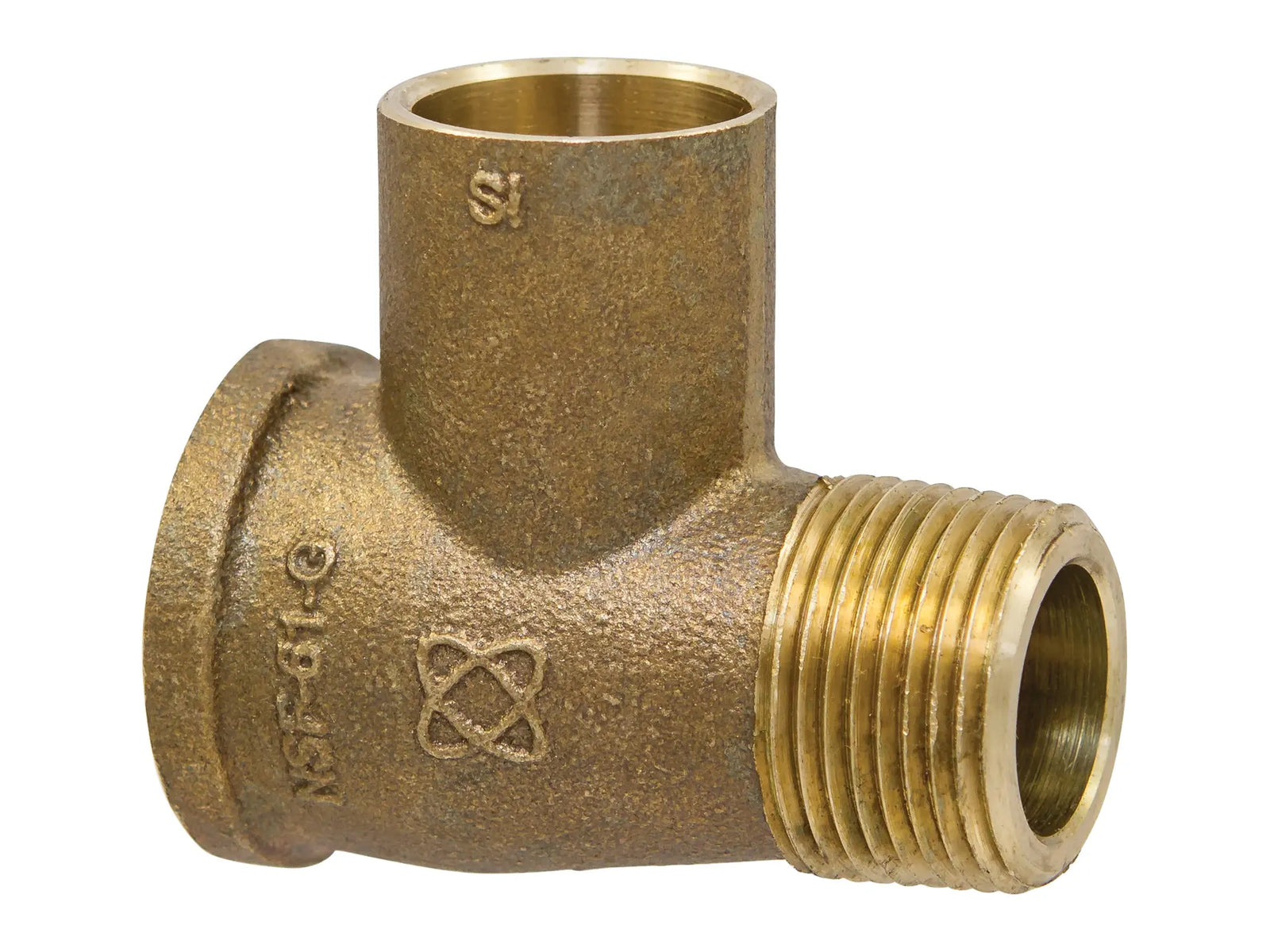 NIBCO B09200L, 3/4 in. x 3/4 in. x 3/4 in. Tee M x F x C, Performance Bronze 710-3-4-LF