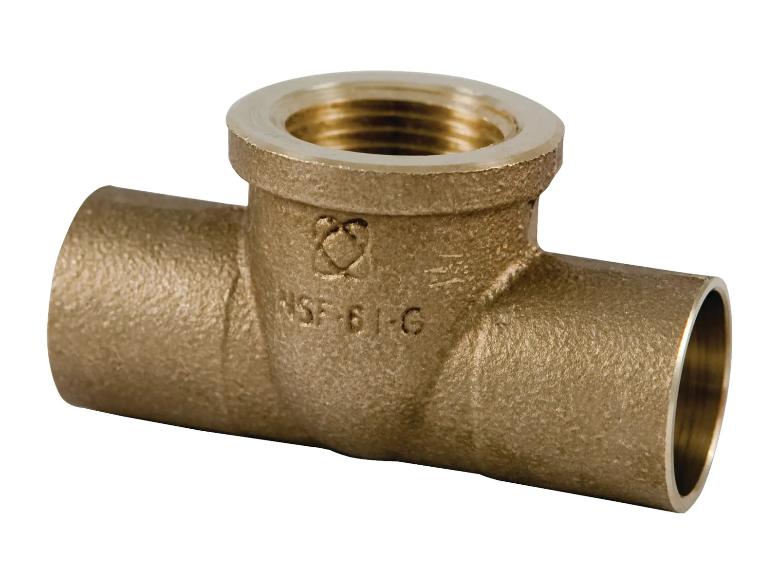 NIBCO BF4620L, 3/4 in. x 3/4 in. x 3/8 in. Tee C x C x F, Performance Bronze 712-LF