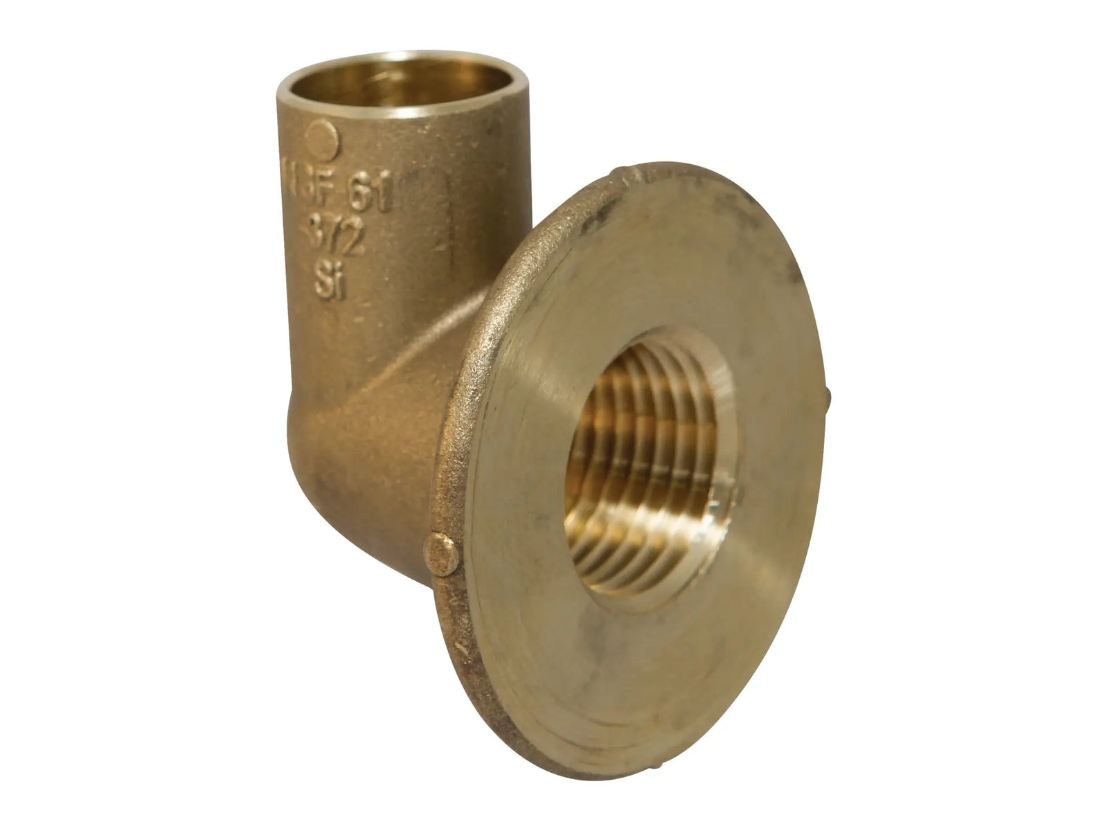 NIBCO BF8105L, 1/2 in. x 1/2 in. 90° Flanged Sink Elbow C x F, Performance Bronze 708-LF
