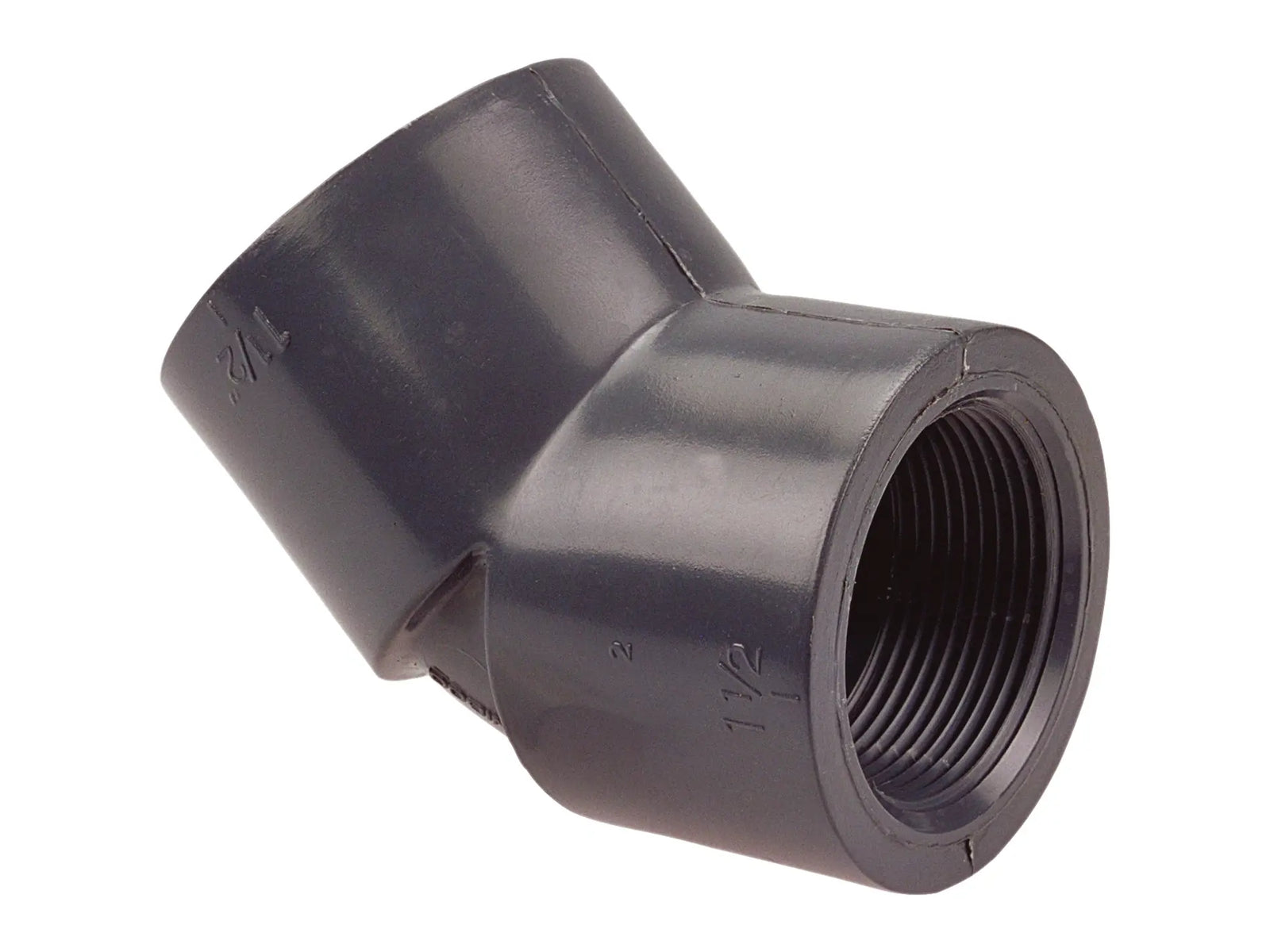 NIBCO CA05500, 1/4 in. x 1/4 in. Chemtrol Thread 45º Elbow Pvc 80 4506-3-3