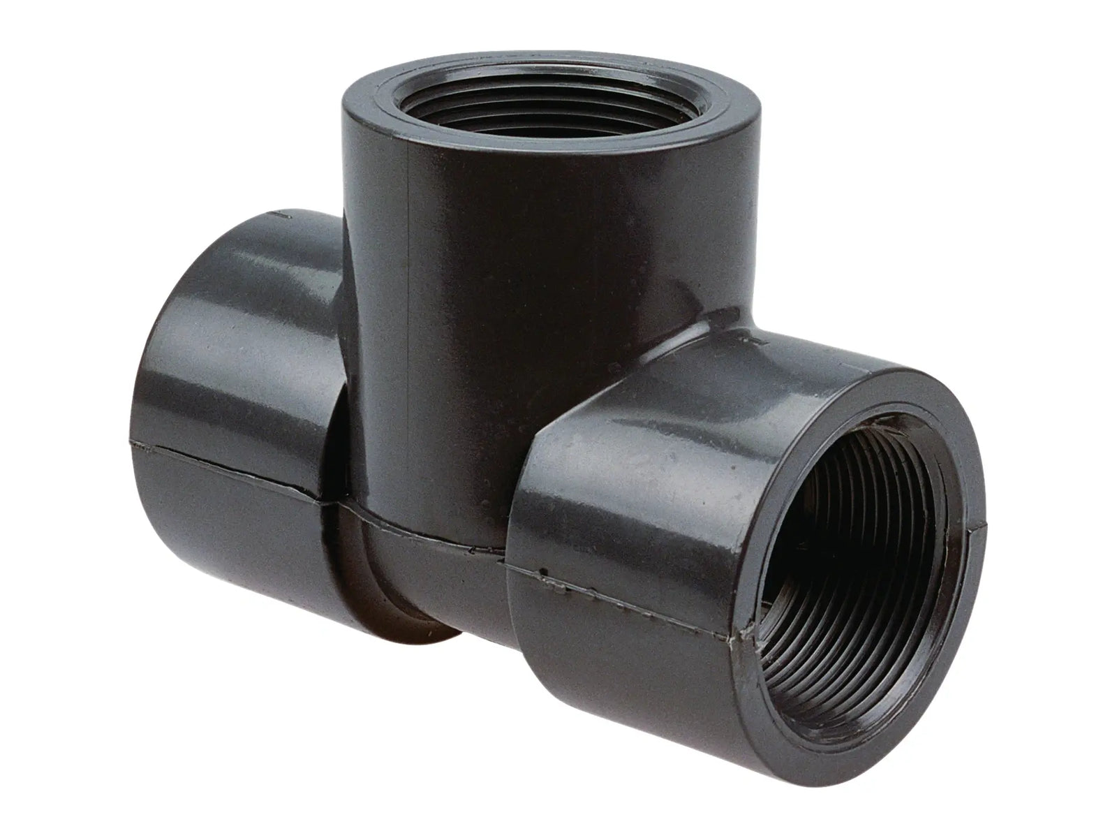 NIBCO CA10150, 4 in. x 4 in. x 4 in. Chemtrol Threaded Tee Pvc 80 4512-3-3