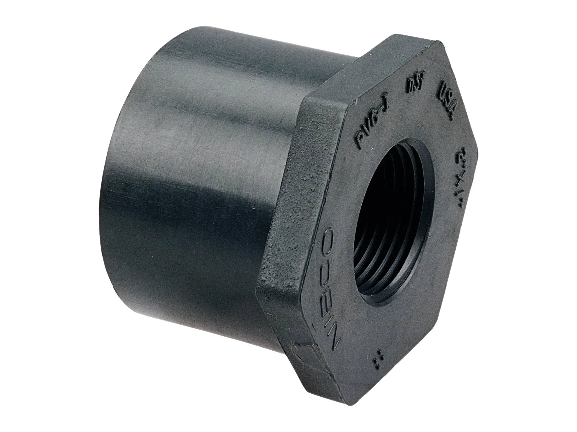 NIBCO CA14200, 2in. x 1-1/4in. Flush Spigot x Thread Reducer Bushing Spg x FPT PVC Schedule 80 4518-3