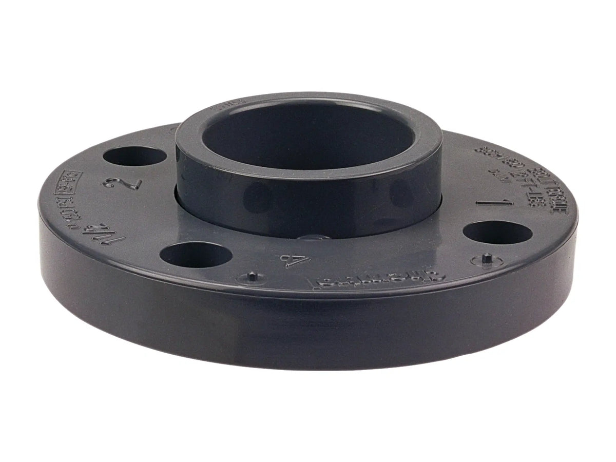 NIBCO CA26650, 2 in. x 2 in. Socket Flange S PVC Schedule 80, Two-Piece Van Stone 4551-A