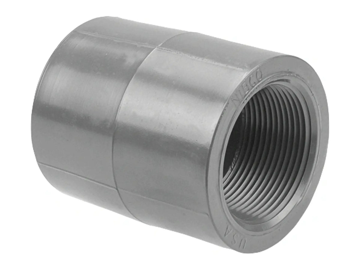 NIBCO CB01750, 1 in. x 1 in. FPTxFPT Thread Coupling CPVC 5101-3-3