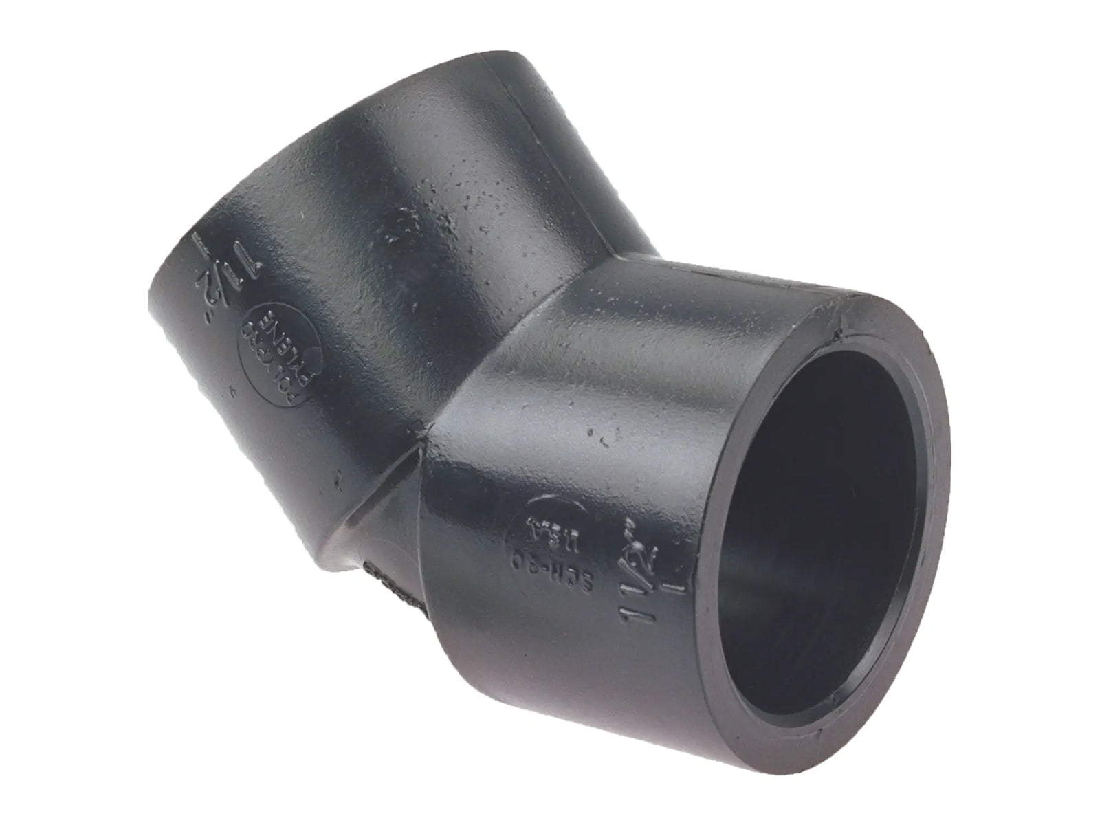 NIBCO CC01300, 1-1/2 in. Socket 45° Elbow S x S Black Polypropylene Schedule 80 6106