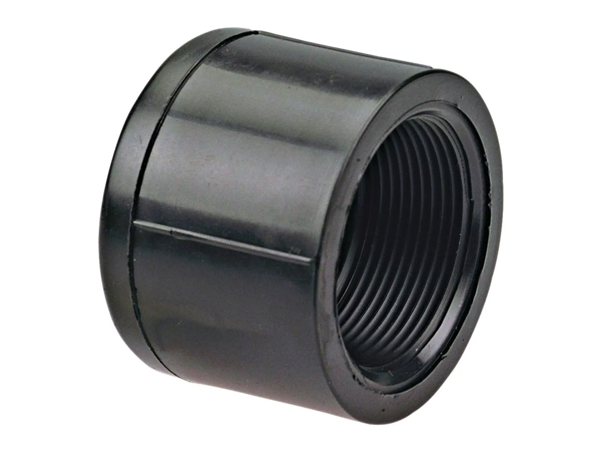 NIBCO CC04700, 4 in. Thread Cap FPT Black Polypropylene Schedule 80 6117-3