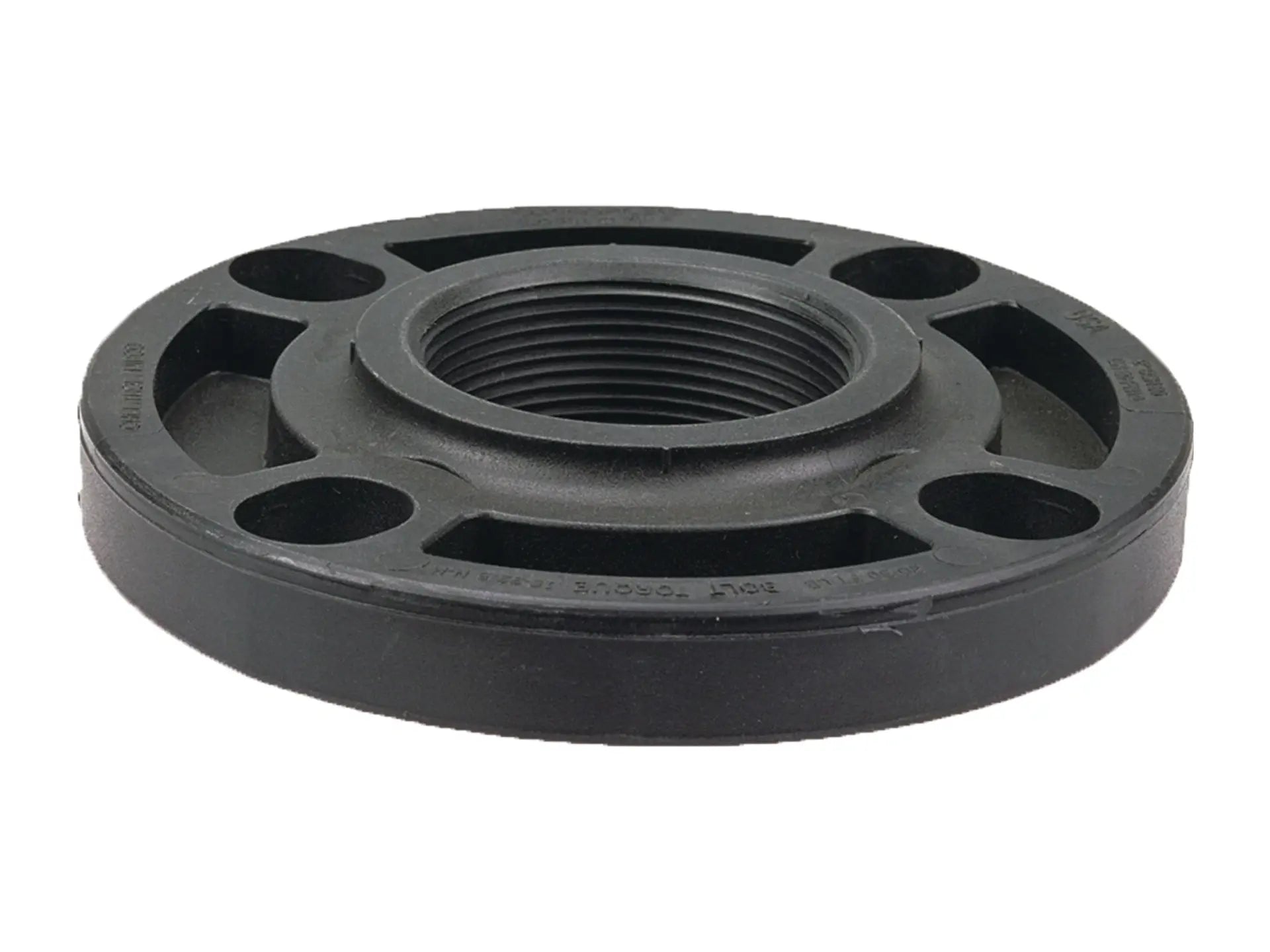 NIBCO CC09756, 2in. Thread Flange FPT Black Polypropylene Sch 80, One Piece Webbed Design 6151-W3