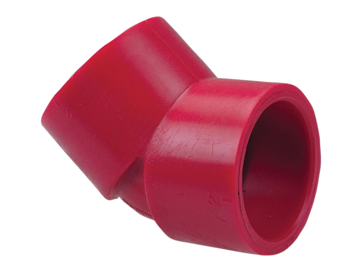 NIBCO CD00900, 1-1/2 in. x 1-1/2 in. Socket 45° Elbow S x S Kynar Red PVDF Schedule 80 6506