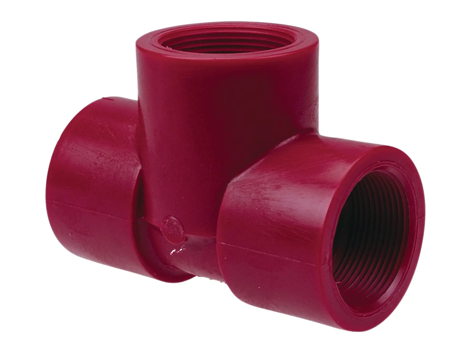 NIBCO CD02050, 3/4 in. x 3/4 in. x 3/4 in. Chemtrol FPTxFPTxFPT Tee PVDF 6512-3-3