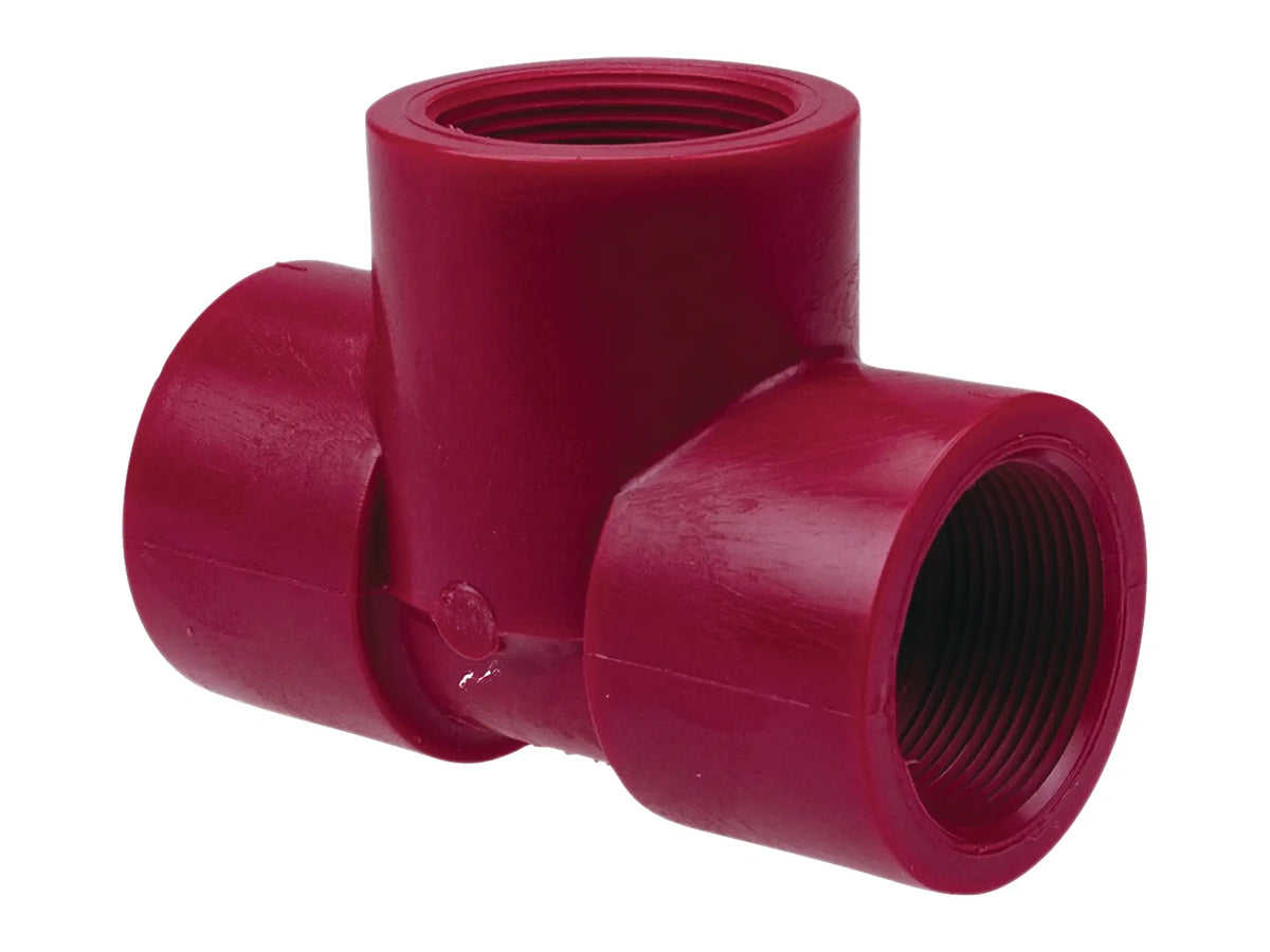 NIBCO CD02150, 1-1/2 in. x 1-1/2 in. x 1-1/2 in. Chemtrol FPTxFPTxFPT Tee PVDF 6512-3-3