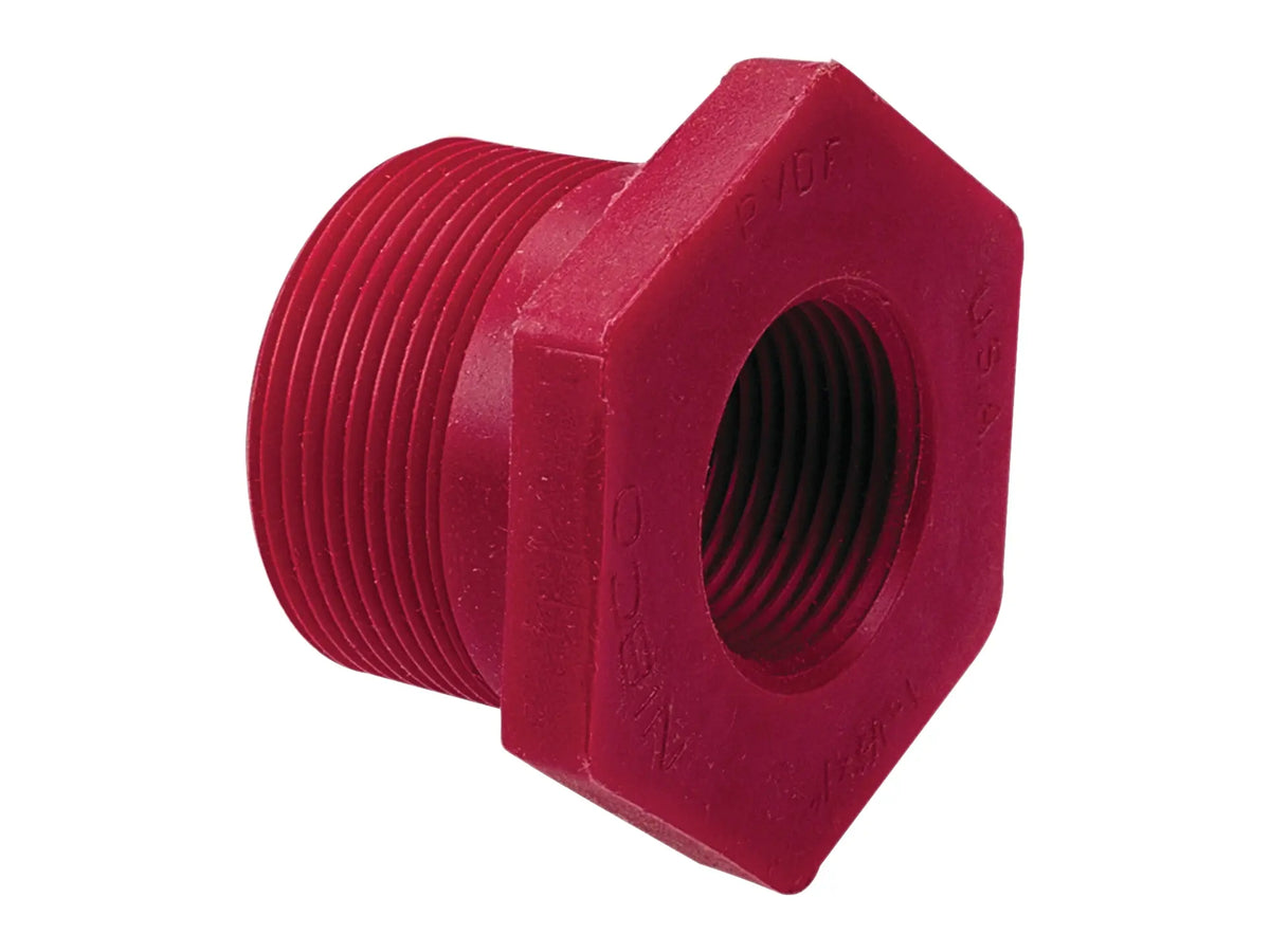 NIBCO CD03250, 3/4 in. x 1/2 in. Chemtrol MPTxFPT Flush Thread Reducer Bushing PVDF 6518-3-4