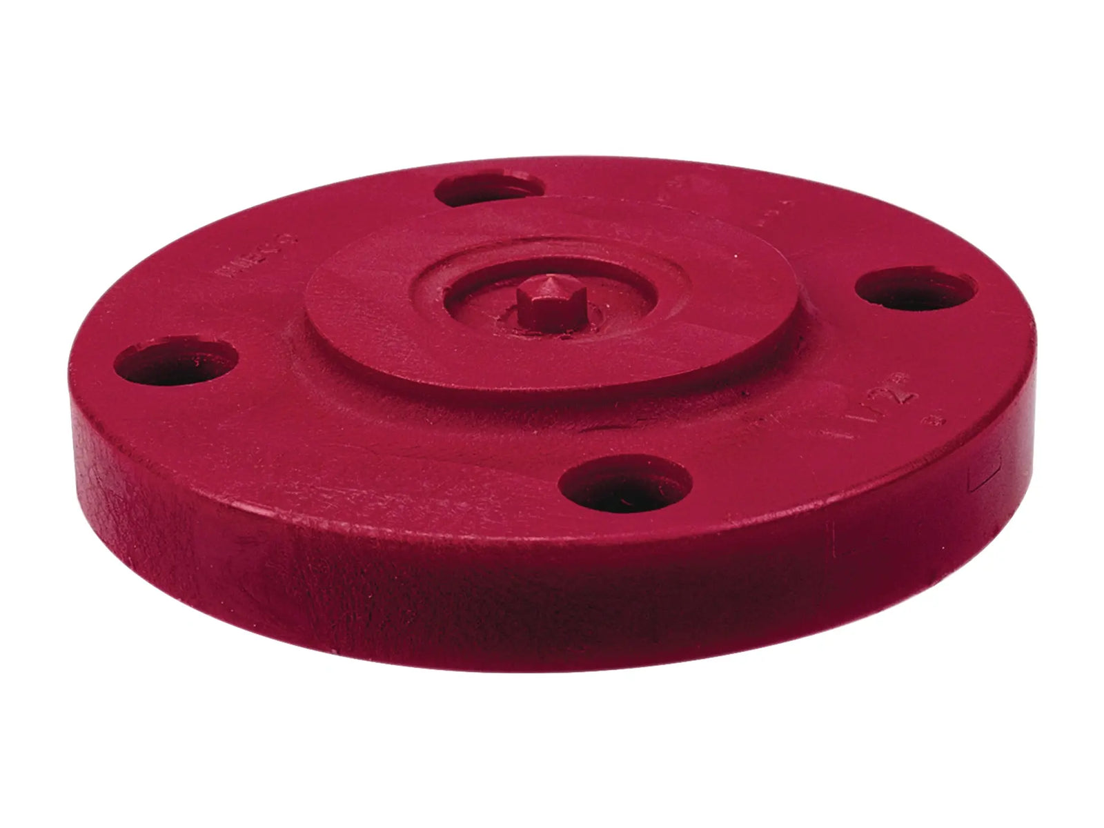 NIBCO CD03600, 1 in. Blind Flange Kynar Red PVDF Schedule 80, One-Piece Solid Design 6519-H