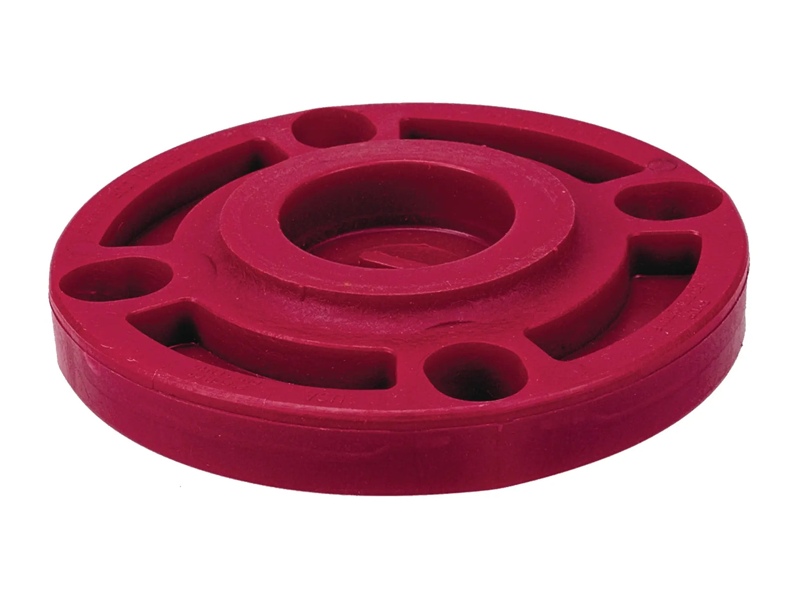 NIBCO CD03742, 6 in. Blind Flange Kynar Red PVDF Schedule 80, One-Piece Webbed Design 6519-W