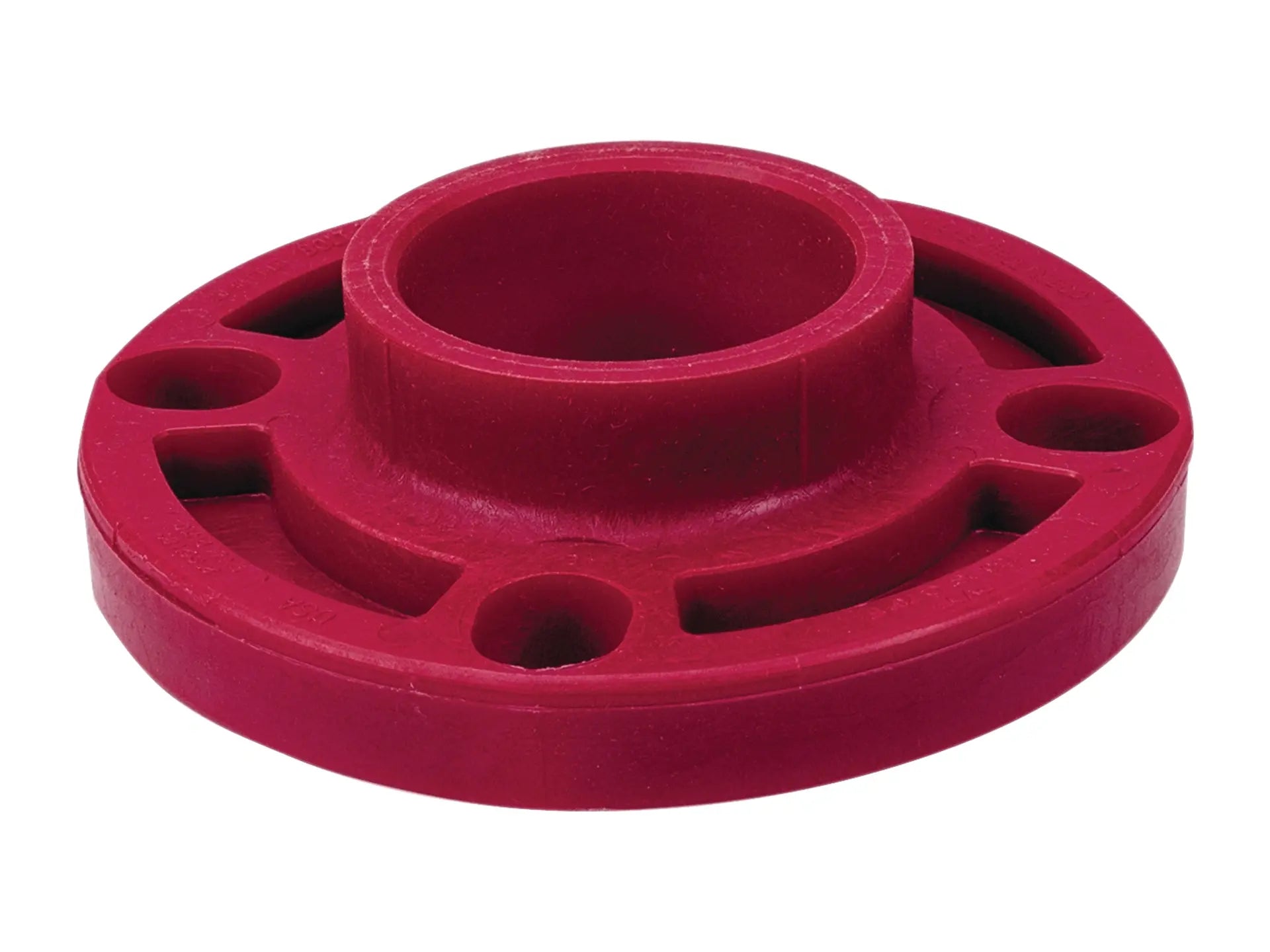NIBCO CD04736, 2 in. Socket Flange S Kynar Red PVDF Schedule 80, One-Piece Webbed Design 6551-W