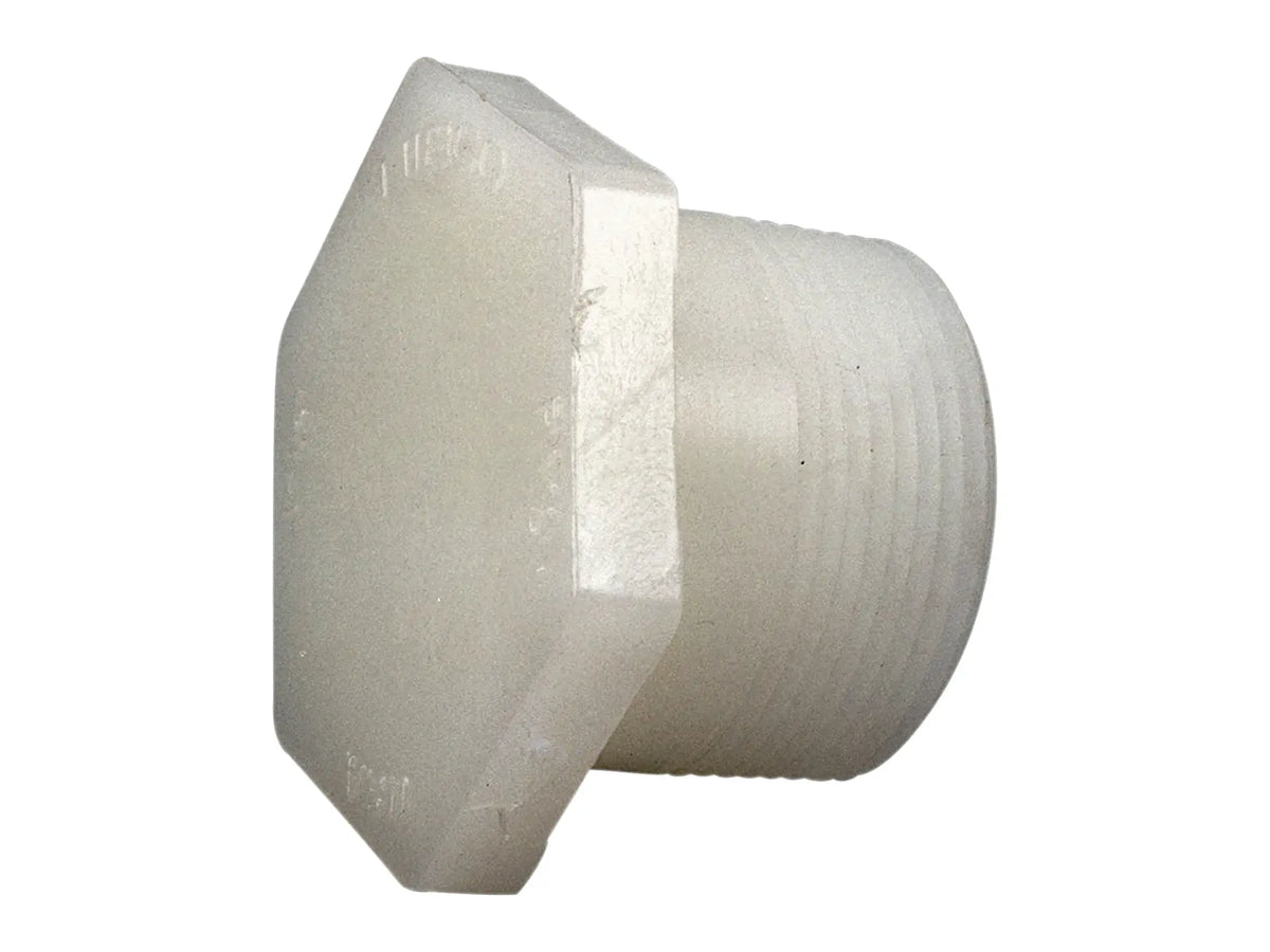 NIBCO CE02250, 1/2 in. Thread Plug MPT Kynar Natural PVDF Schedule 80 6616-4