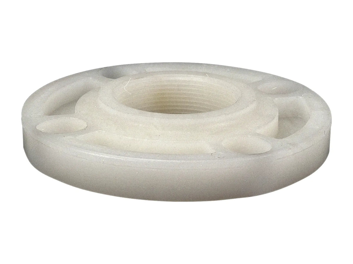 NIBCO CE04748, 2 in. Thread Flange Kynar Natural PVDF Schedule 80, One-Piece Webbed Design 6651-W3
