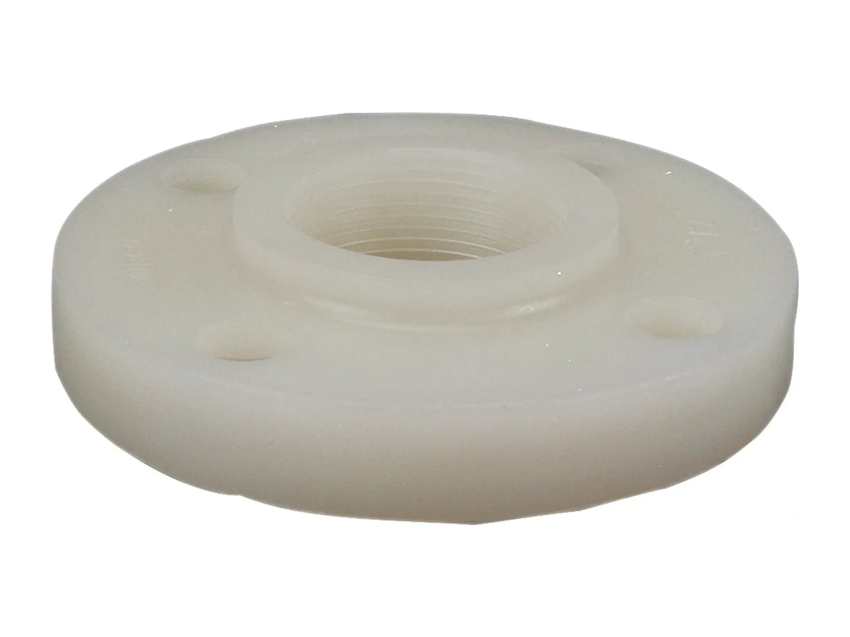 NIBCO CE04850, 1 in. Thread Flange Kynar Natural PVDF Schedule 80, One-Piece Solid Design 6651-H3