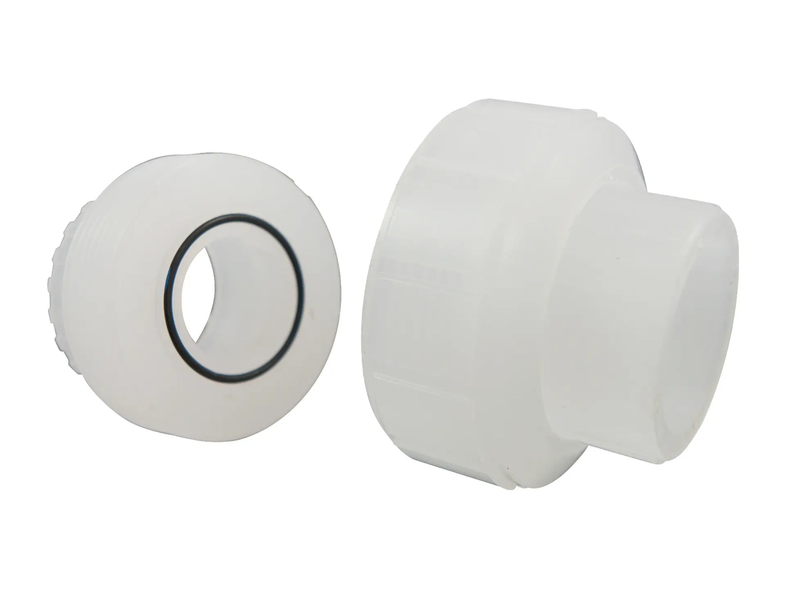 NIBCO CN05005, 1 in.,1/2in. FKM/EPDM Socket Union S x S Chem-Pure Natural Polypropylene Sch 80