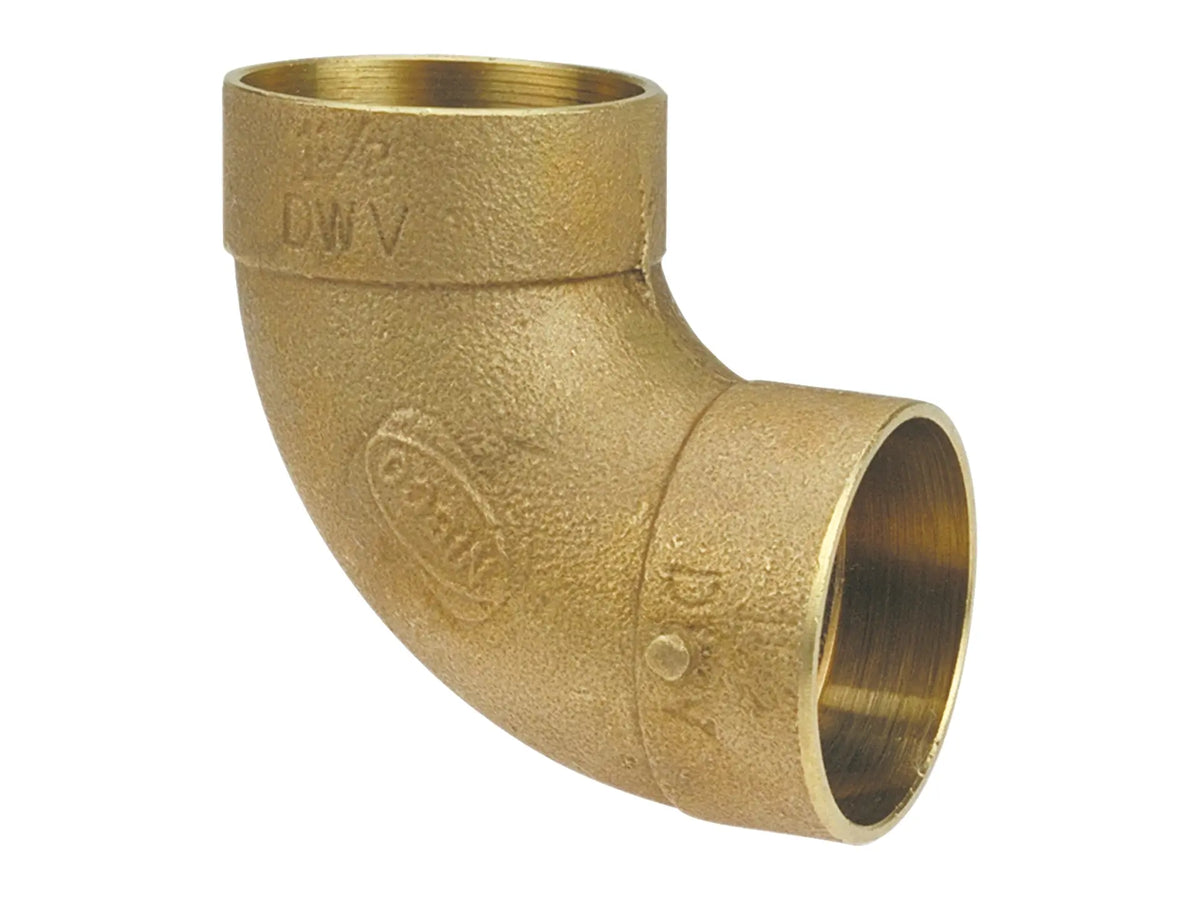NIBCO E055350, 1-1/2 in. x 1-1/4 in. DWV 90° Elbow C x C , Cast 807