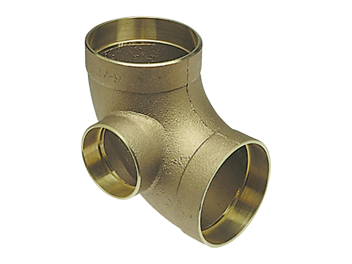 NIBCO E068250, 3 in. x 3 in. x 2 in. DWV 90° Elbow w/Side Inlet C x C x C , Cast 807-9