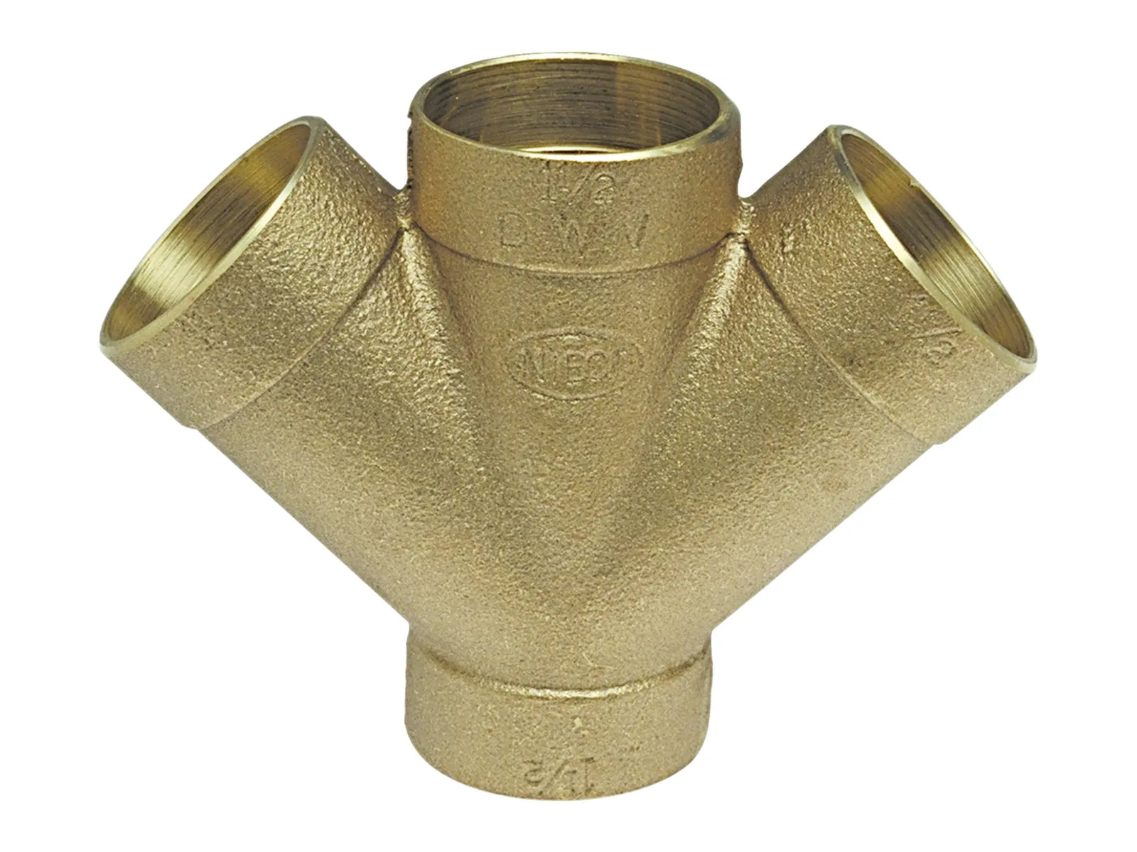 NIBCO E265700, 3 in. x 3 in. x 3 in. x 3 in. DWV 45° Double Wye C x C x C , Cast 834