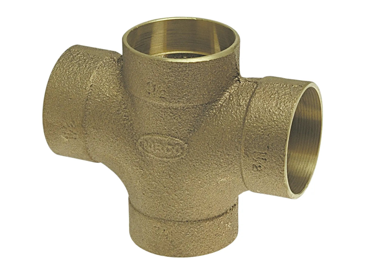 NIBCO E270770, 3 in. x 3 in. x 2 in. x 2 in. DWV Double Tee C x C x C x C , Cast 835