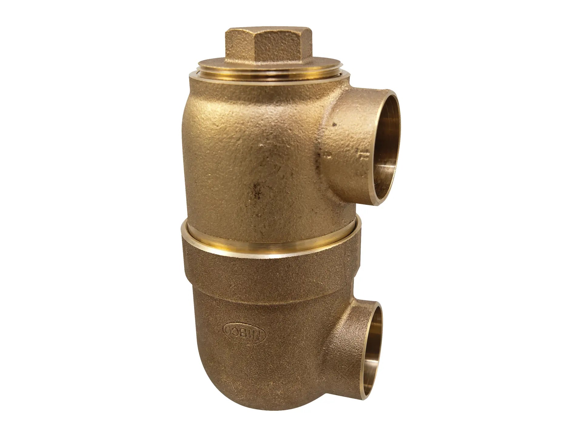 NIBCO E595250, 1-1/2 in. x 3 in. x 6 in.DWV Swivel Drum Trap C x C x Cleanout w/Plug , Cast 891