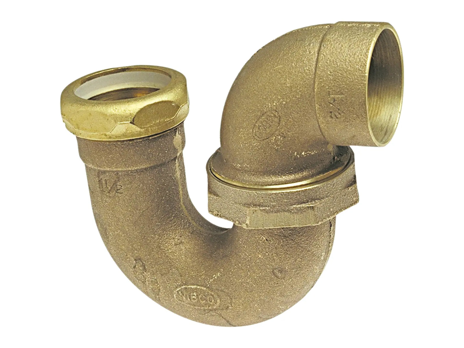 NIBCO E600400, 2 in. x 2 in. DWV P-Trap with Union Joint C x SJ , Cast 892