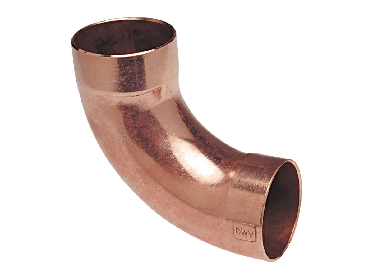 NIBCO H057000, 1-1/2 in. x 1-1/2 in. DWV 90° Long Radius Elbow C x C, Wrot 907-LT