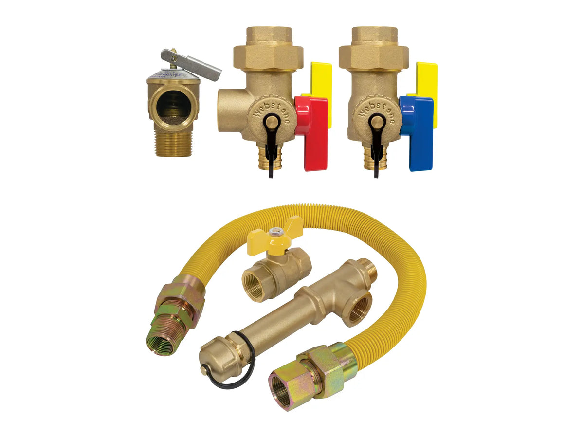 Webstone H-12443WPR-GST, 3/4in.x3/4in. EXP Comp Ultra-Compact Tankless Water Heater Serv Valve Kit
