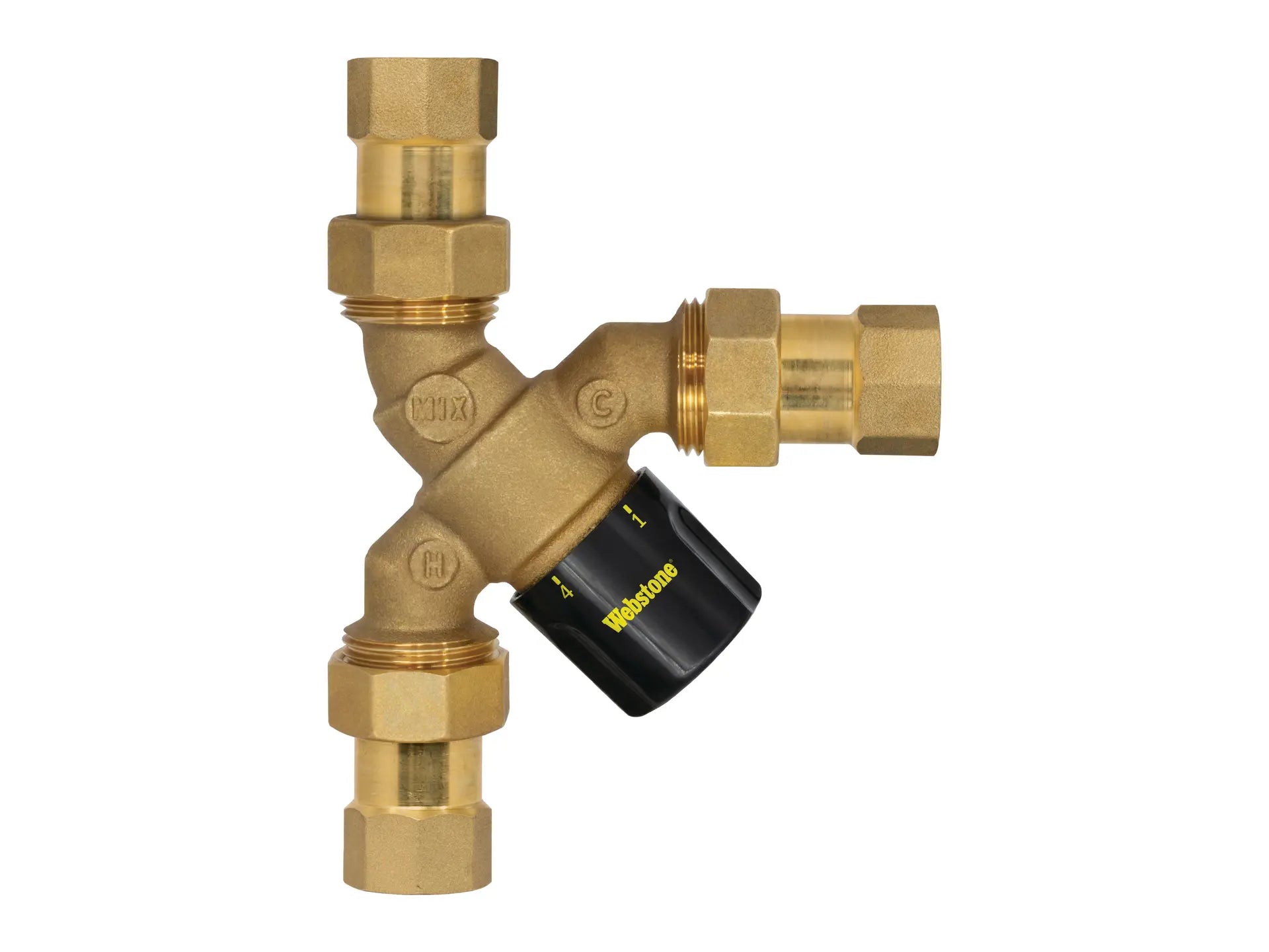 Webstone H-72272W-Y, 1/2 in. x 1/2 in. FIP Y-Thermost Mixing Valve w/Integral Check Valve