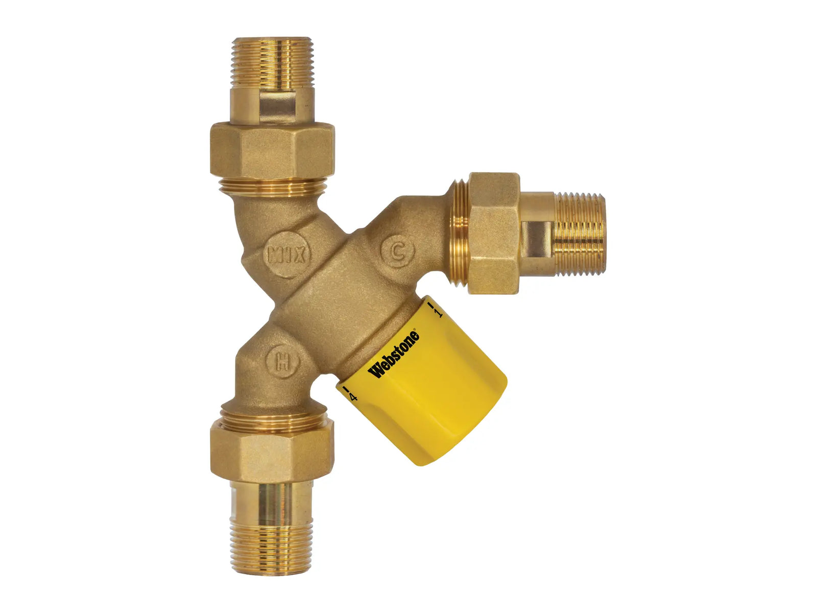 Webstone H-74203W-Y, 3/4 in. x 3/4 in. Y-Pattern Thermost Mixing Valve, DZR Brass Valve