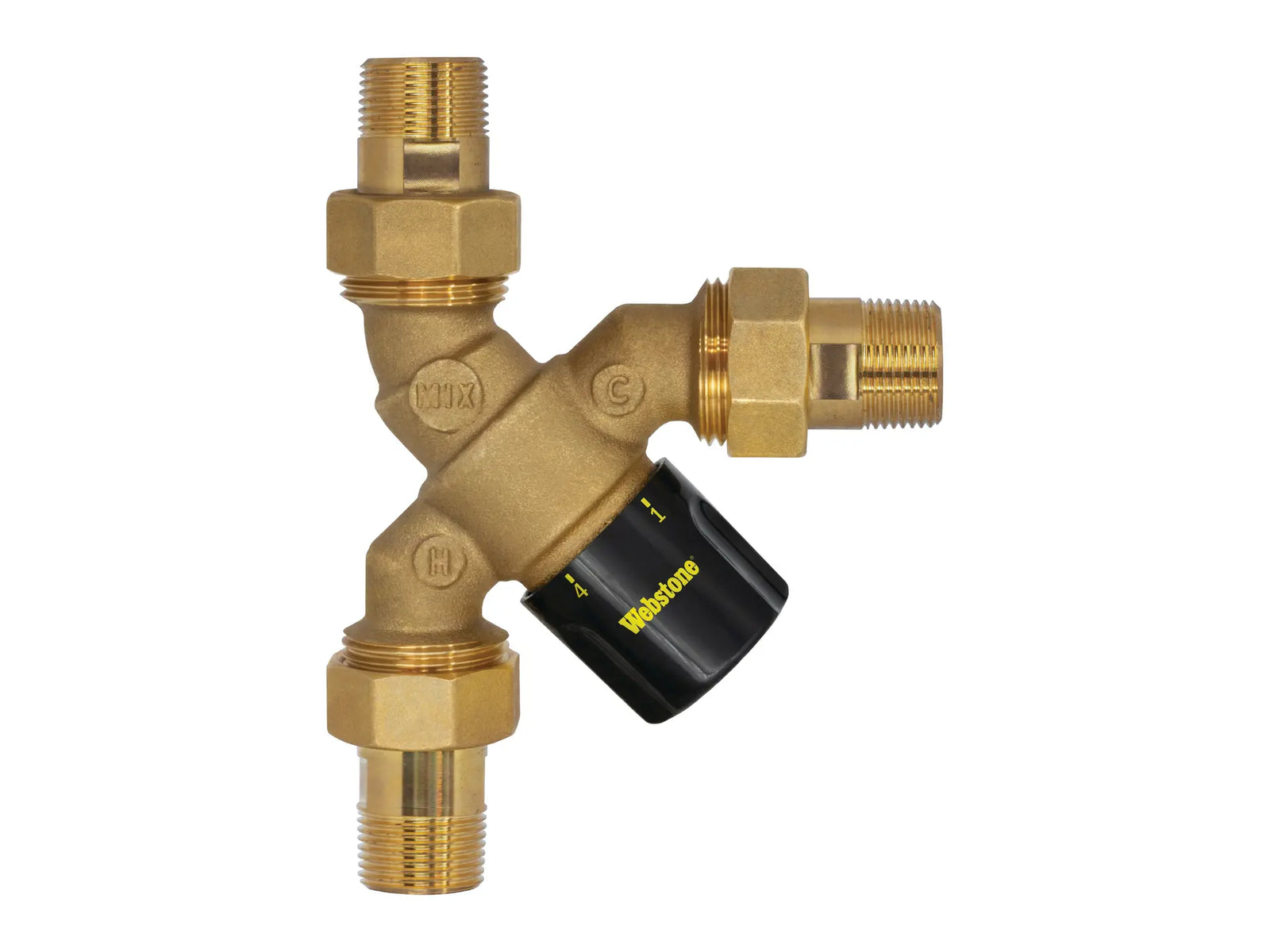 Webstone H-74274W-Y, 1 in. x 1 in. MIP Y-Thermostatic Mixing Valve w/Integral Check Valve