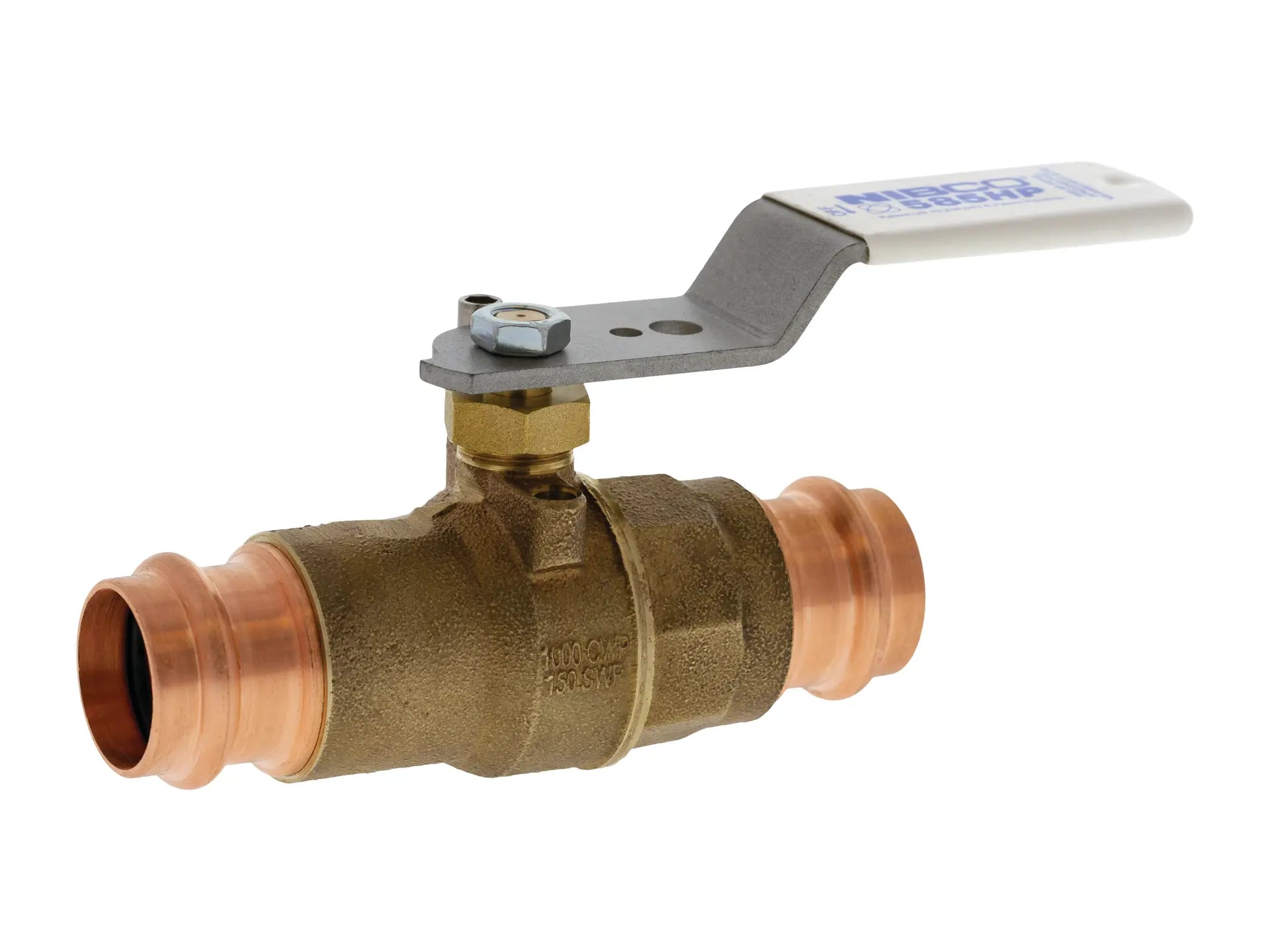 NIBCO HP84HTF, 3 in. x 3 in. Press End HP Bronze Ball Valve LF PC-585HP-66-LF-EL
