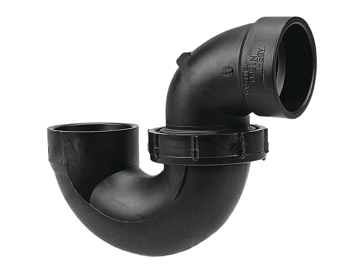 NIBCO I005950, 1-1/2 in. x 1-1/2 in. P-Trap with Union Joint Hub x Hub ABS DWV 5895