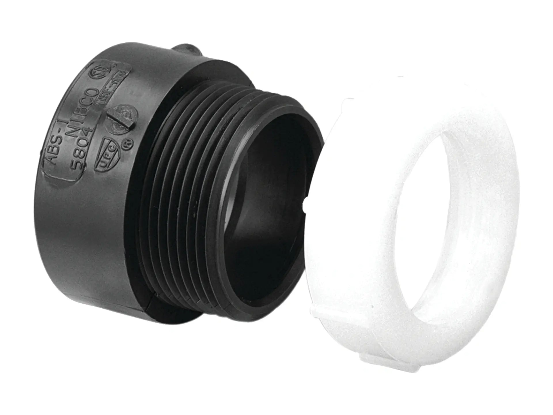 NIBCO I018000, 1-1/4 in. x 1-1/4 in. Trap Adapter H x SJ ABS DWV 5801-7