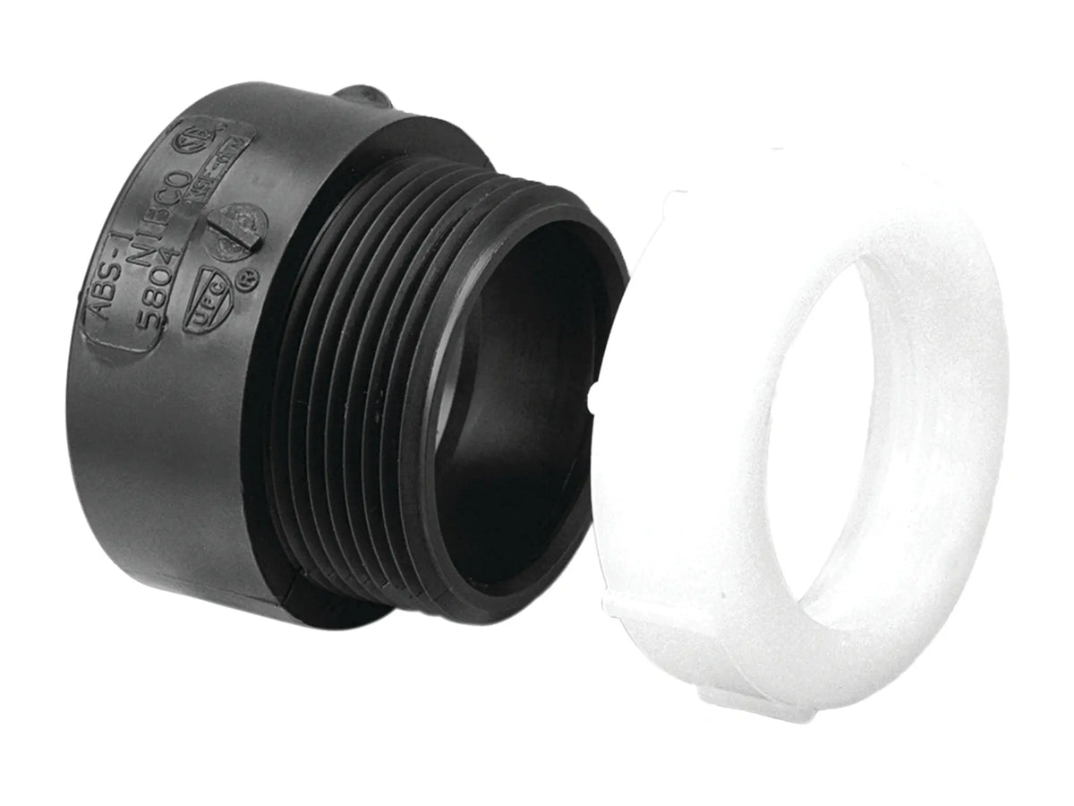 NIBCO I018050, 1-1/2 in. x 1-1/2 in. Trap Adapter H x SJ ABS DWV 5801-7