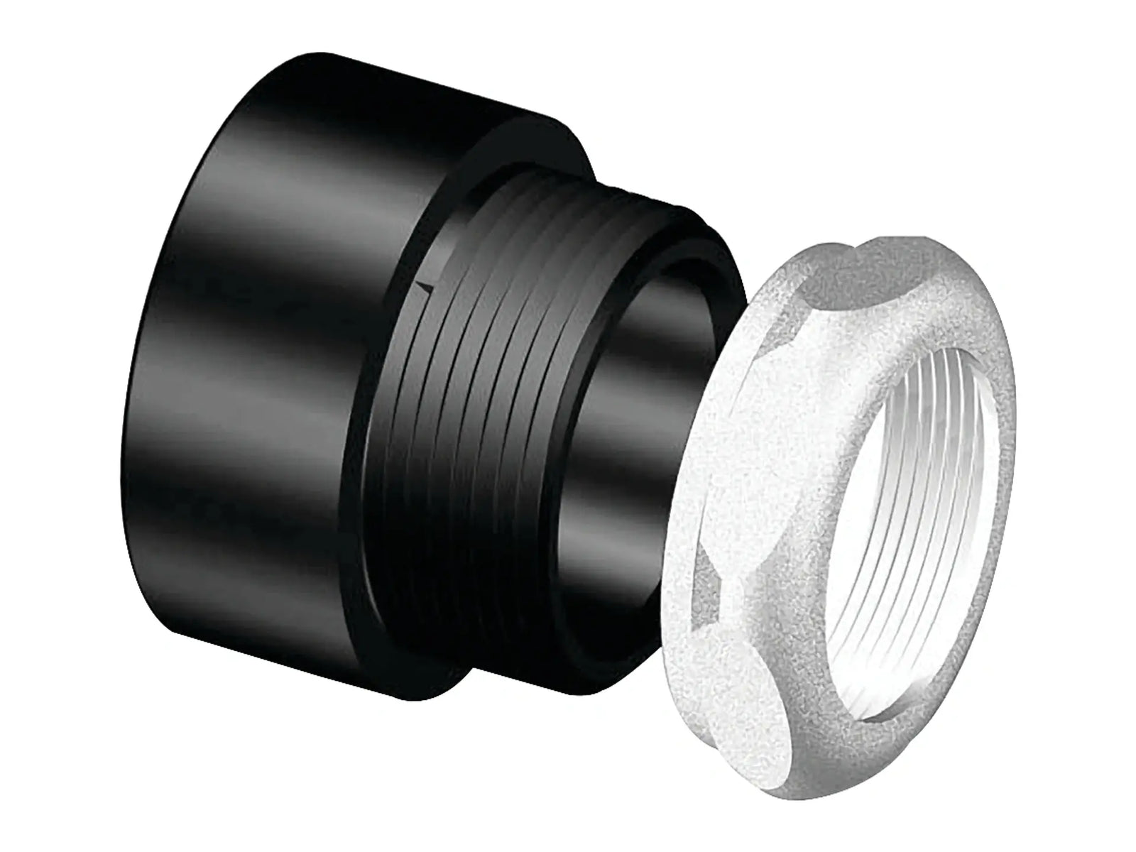 NIBCO I018080, 1-1/2 in. x 1-1/2 in. Trap Adapter H x SJ ABS DWV 5801-7-C