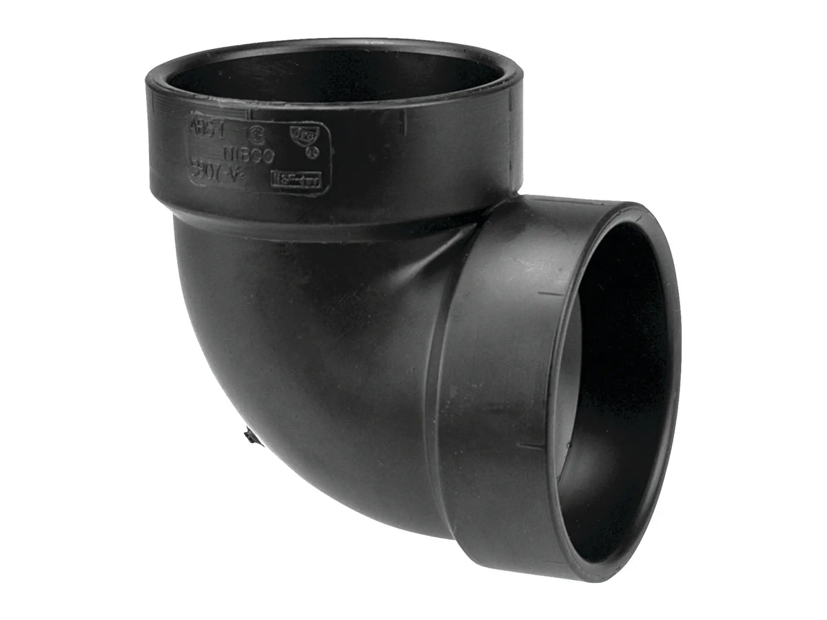 NIBCO I053700, 4 in. x 4 in. 90° Vent Elbow H x H ABS DWV 5807-V