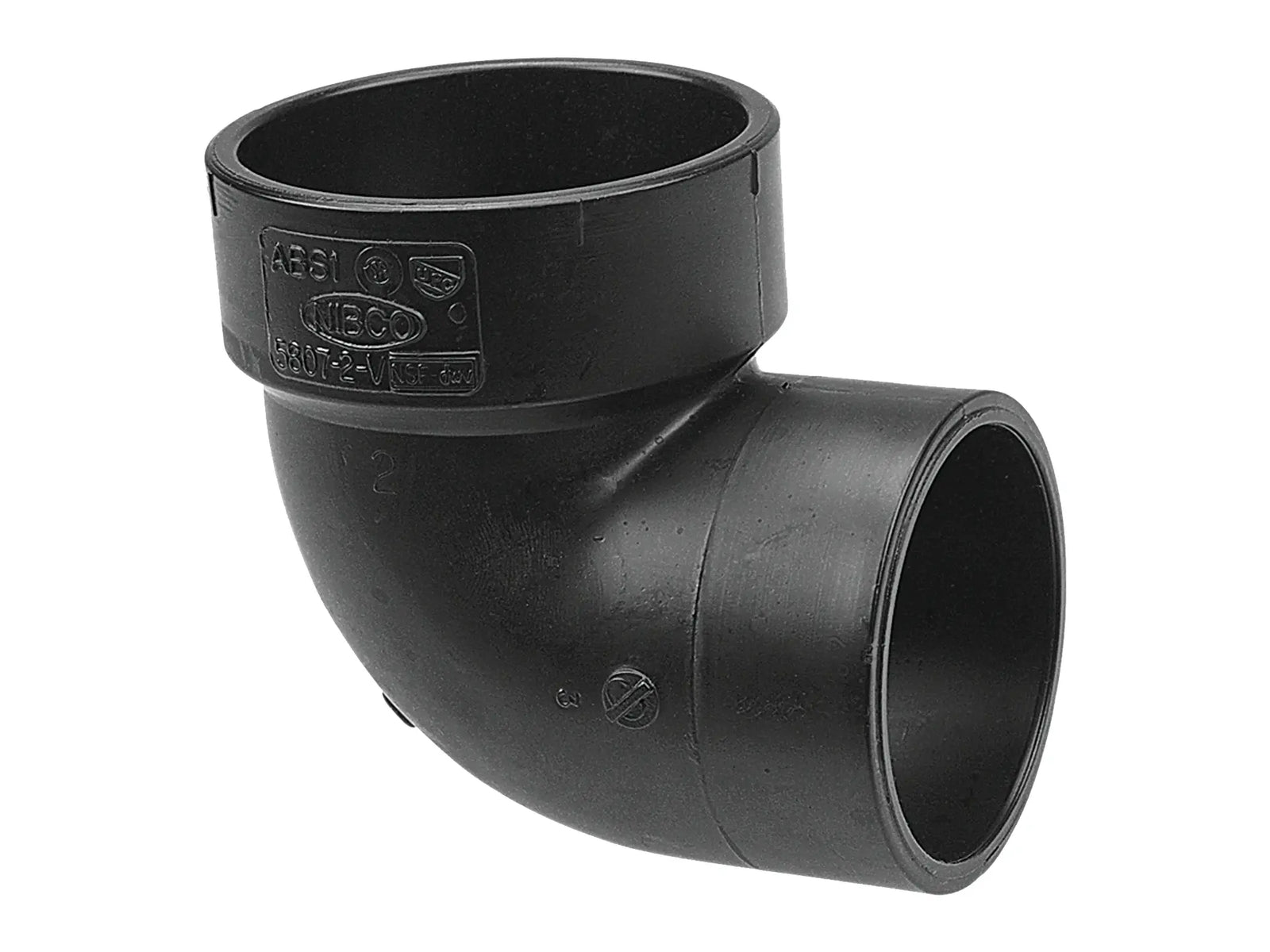 NIBCO I057500, 2 in. x 2 in. 90° Street Vent Elbow Spg x H ABS DWV 5807-2-V