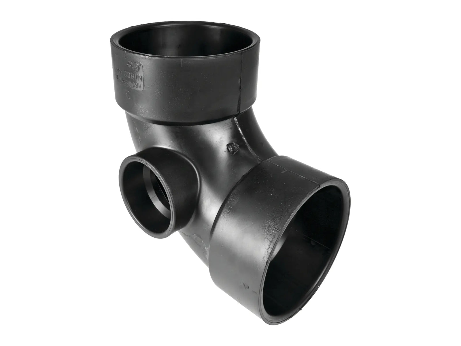 NIBCO I068250, 3 in. x 3 in. x 2 in. 90° Elbow with Side Inlet H x H x H ABS DWV 5807-9